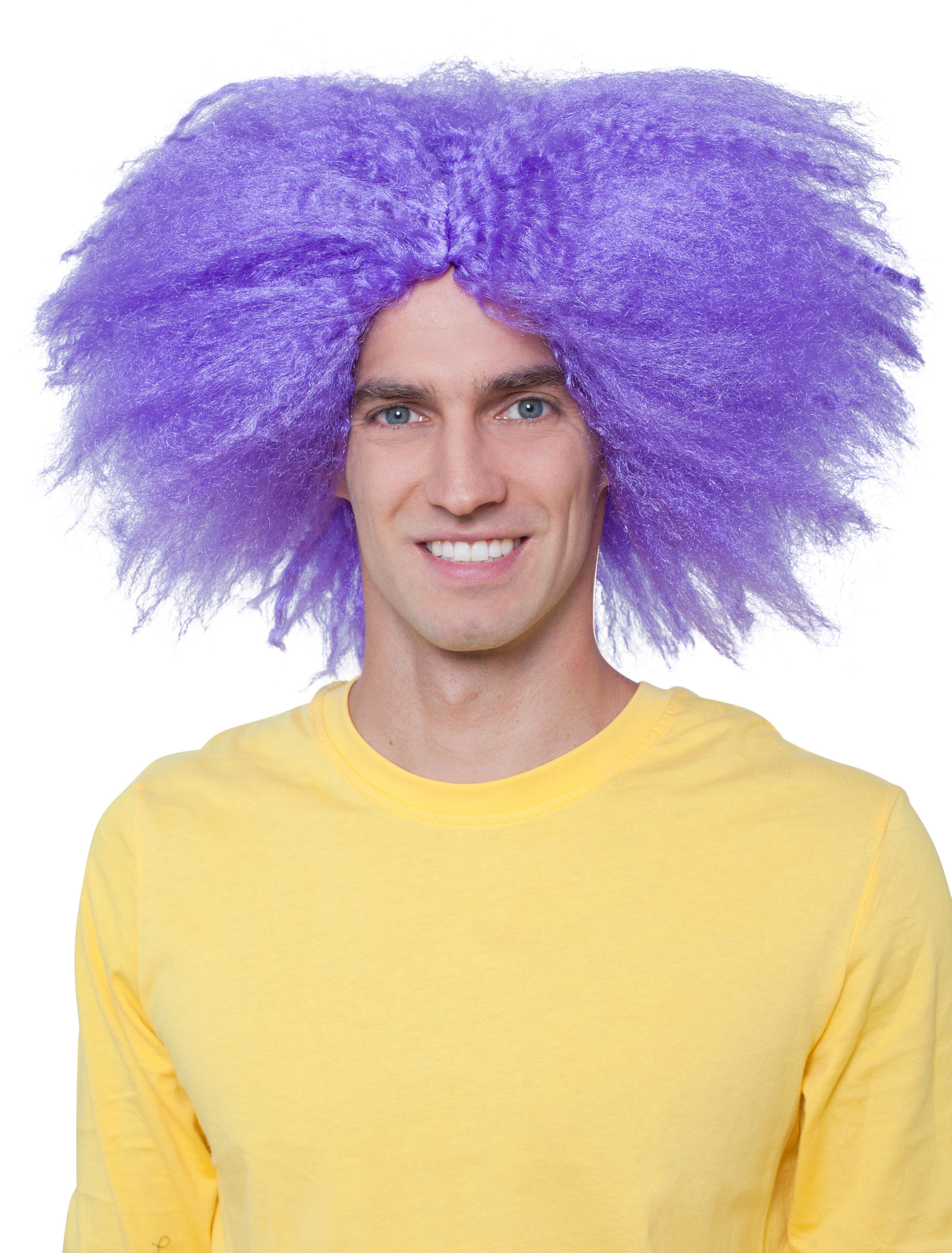 Kostümzubehör Kostümzubehör Perücke wilder Lockenkopf mit Scheitel lila one size
