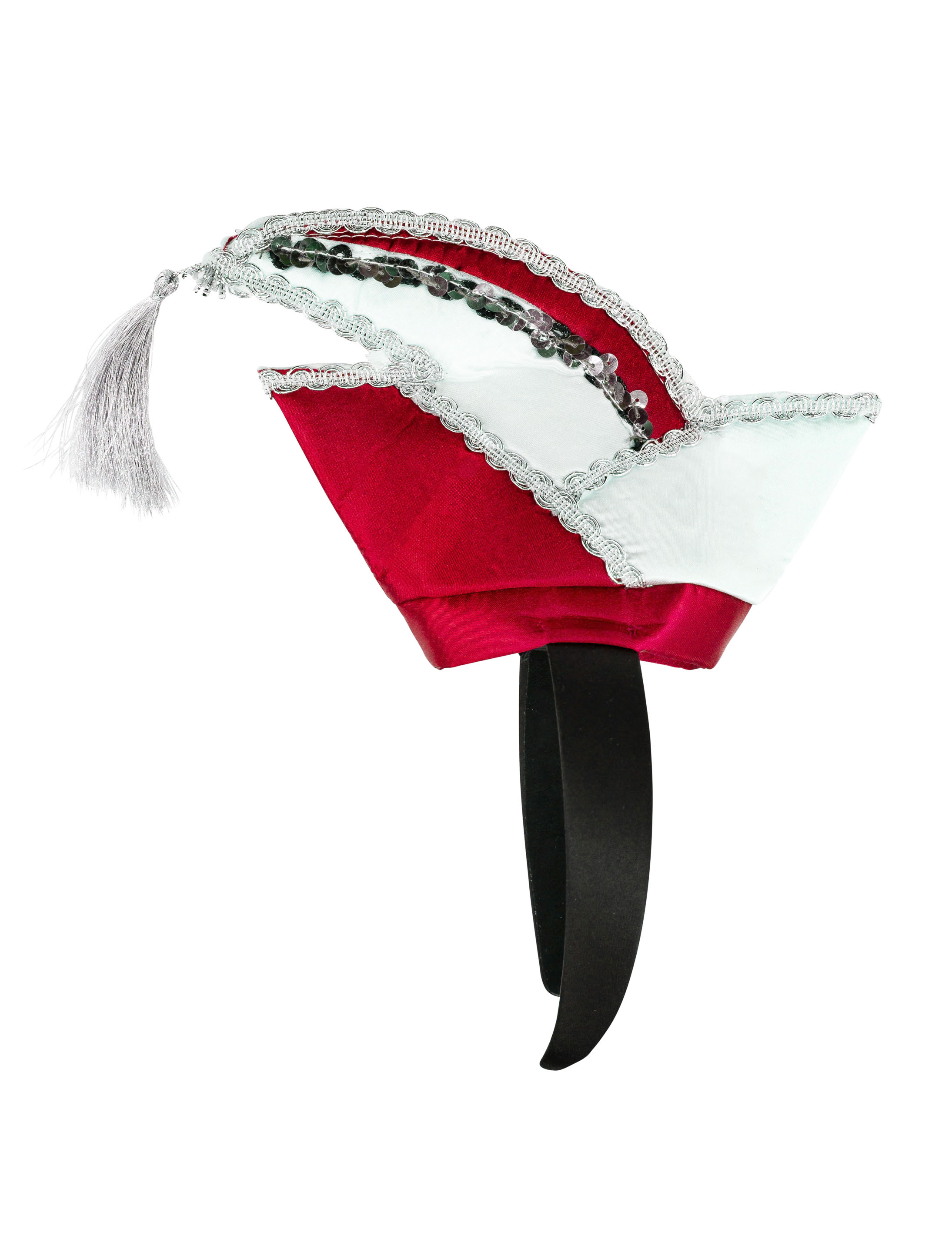 Kostümzubehör Haarreif Mini Komiteemütze Damen rot/weiß