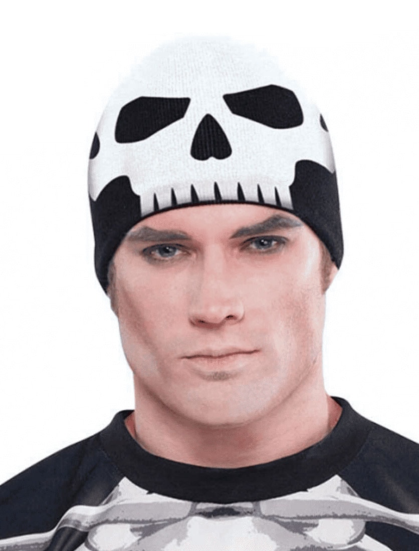 Kostümzubehör Mütze Totenkopf Farbe: schwarz/weiß