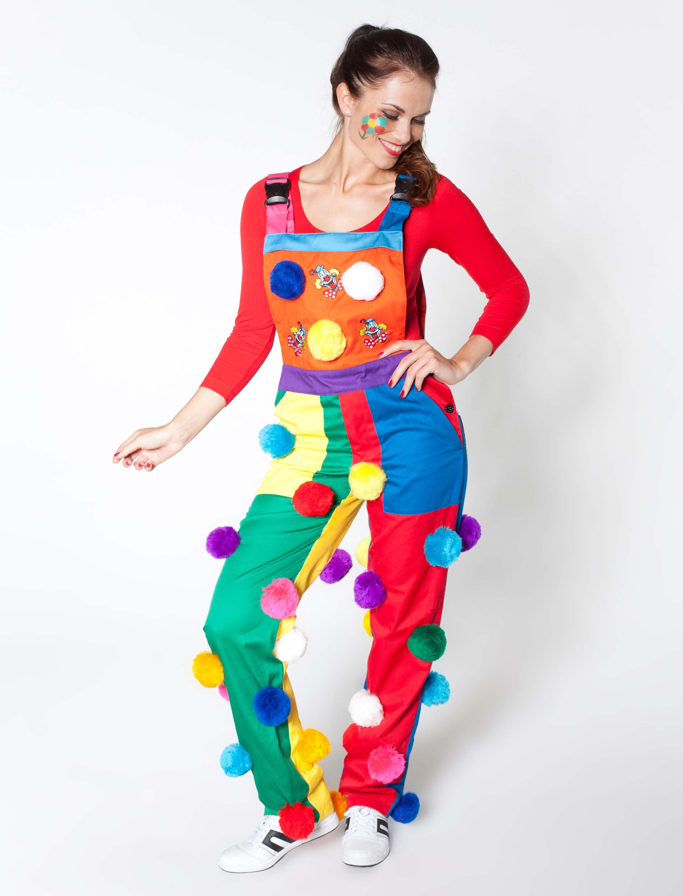 Latzhose Deiters bunt mit Bommeln XXS Farbe: