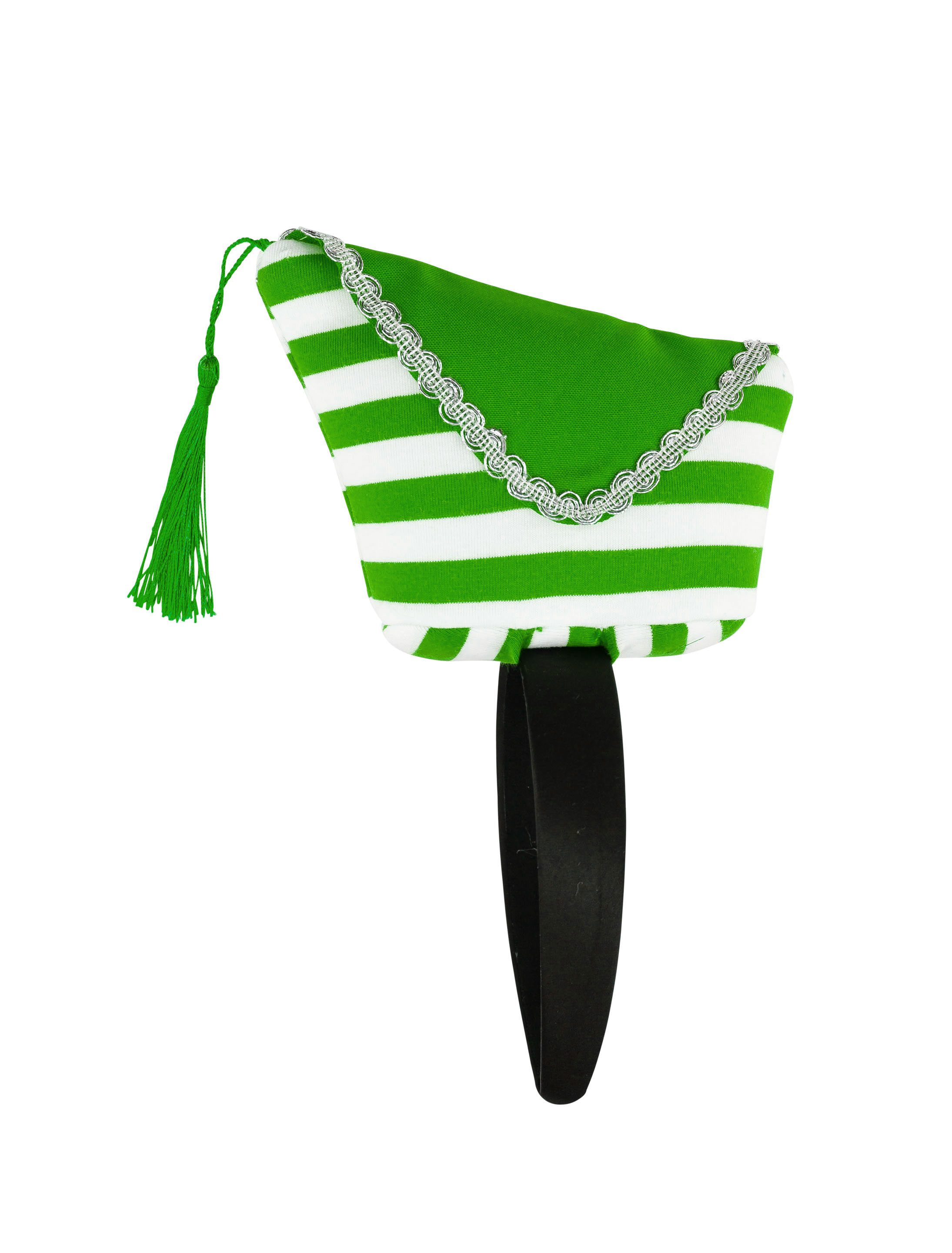 Kostümzubehör Haarreif Mini Komiteemütze gestreift Damen weiß/grün