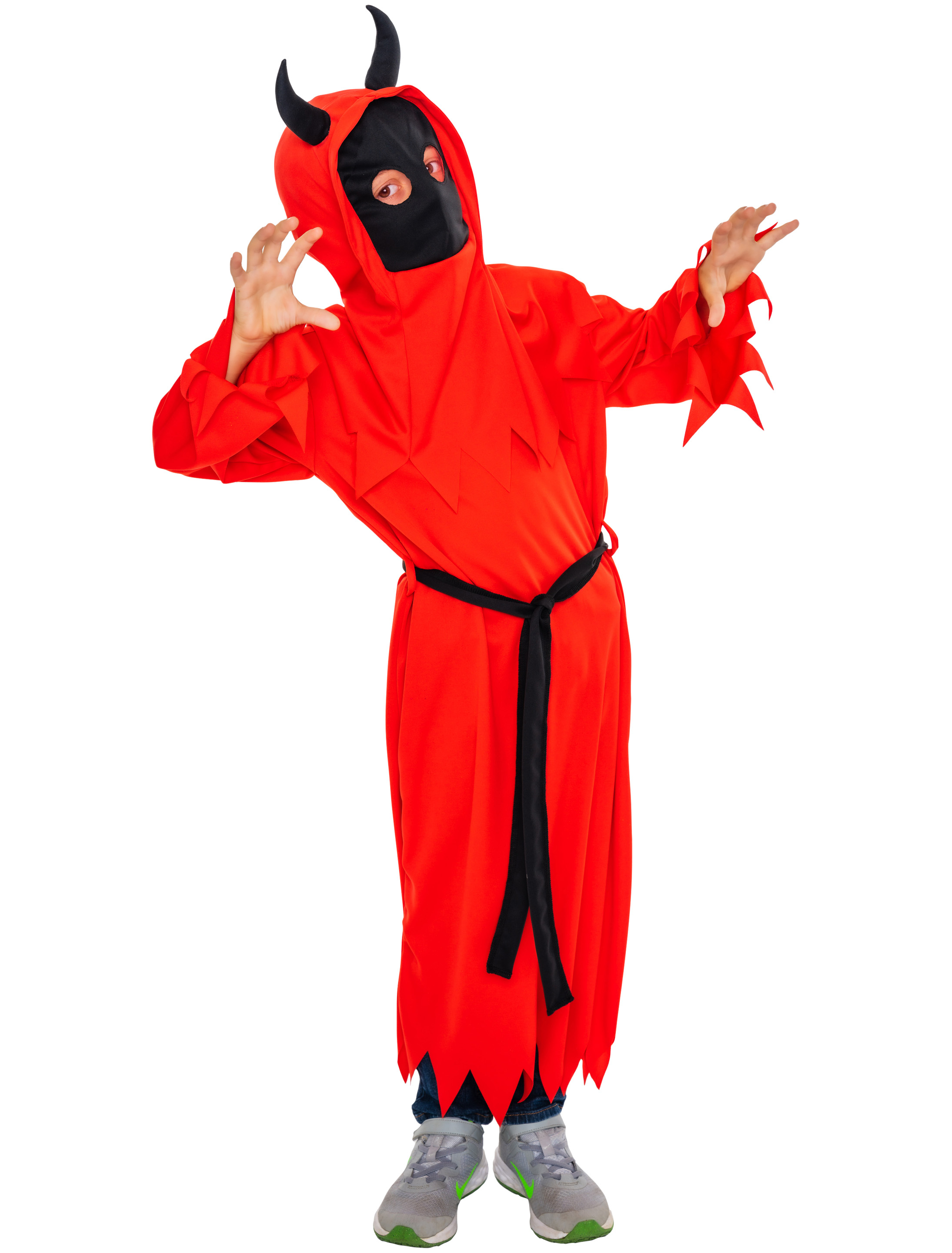 Robe Teufel mit Schwanz Kinder 3-tlg. rot one size