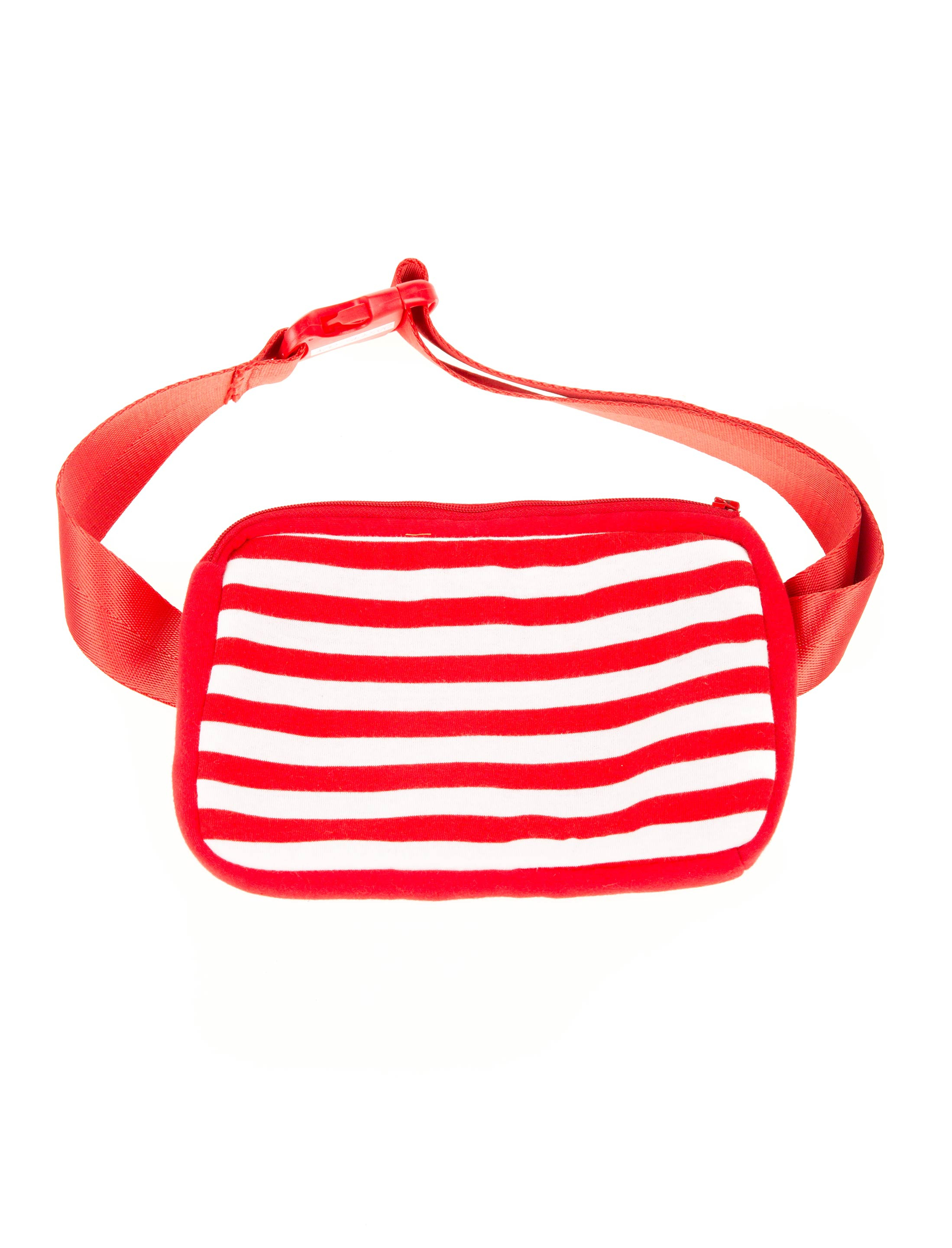 Kostümzubehör Bauchtasche gestreift rot/weiß one size