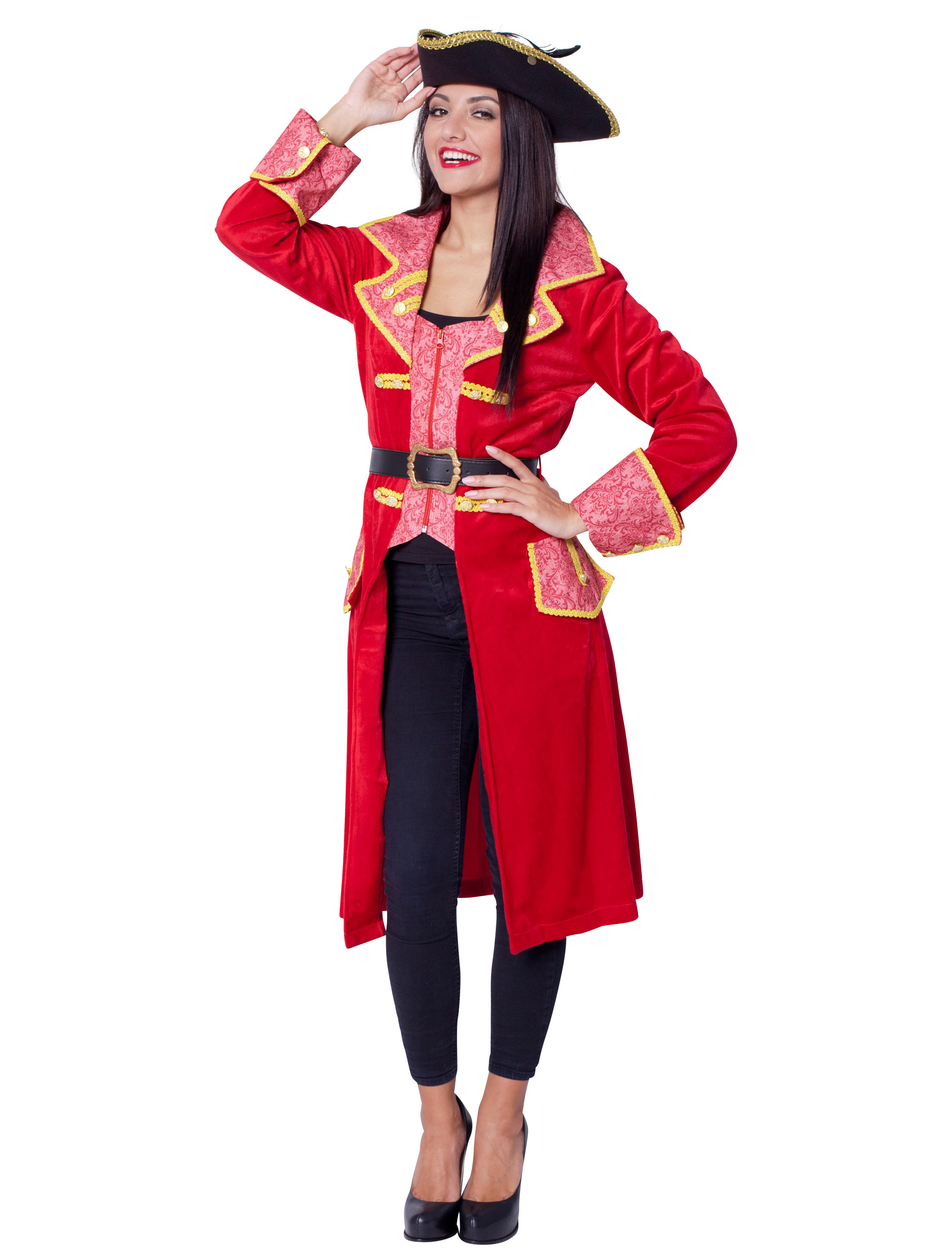 Jacke lang Damen rot 4XL