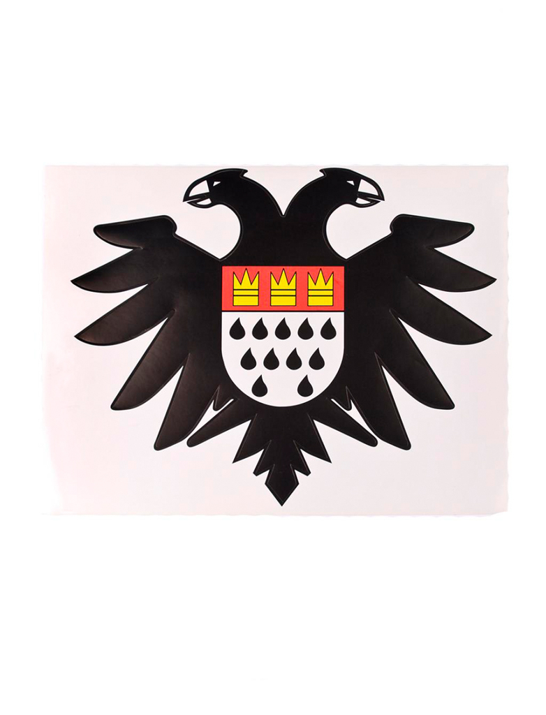 Kostümzubehör Aufkleber Kölner Adler 20cm Farbe: schwarz