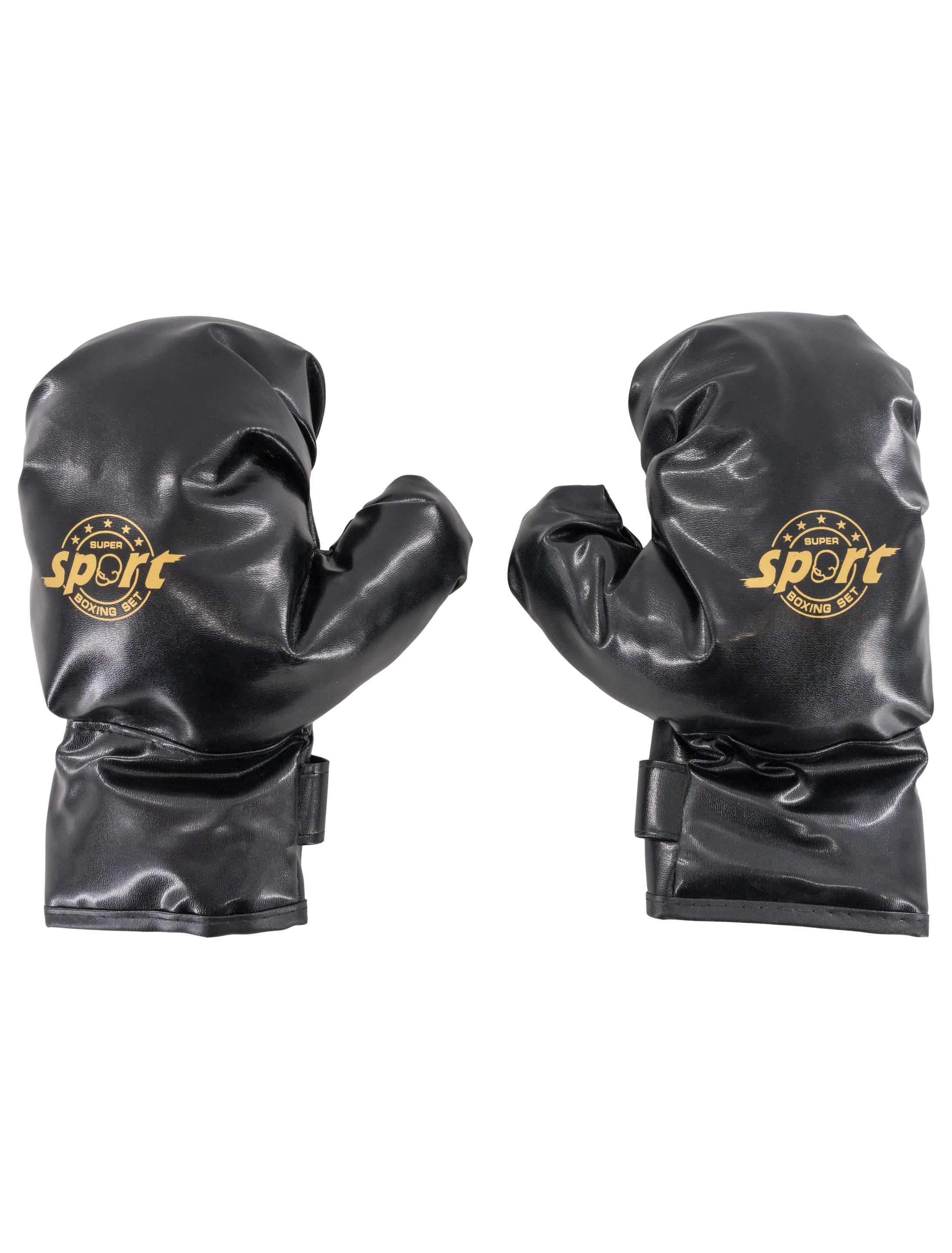 Kostümzubehör Boxhandschuhe schwarz