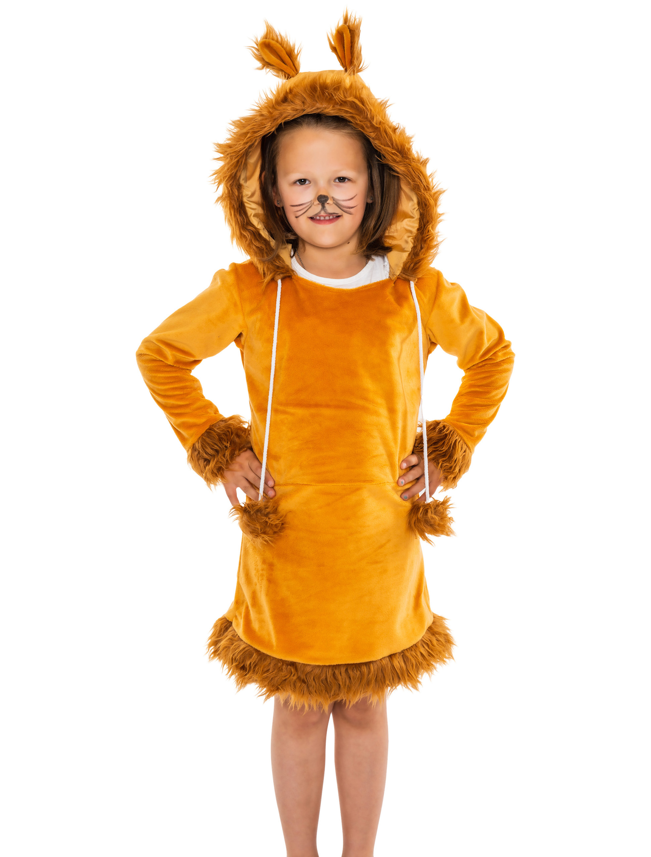 Kleid Plüsch Hirsch braun 116