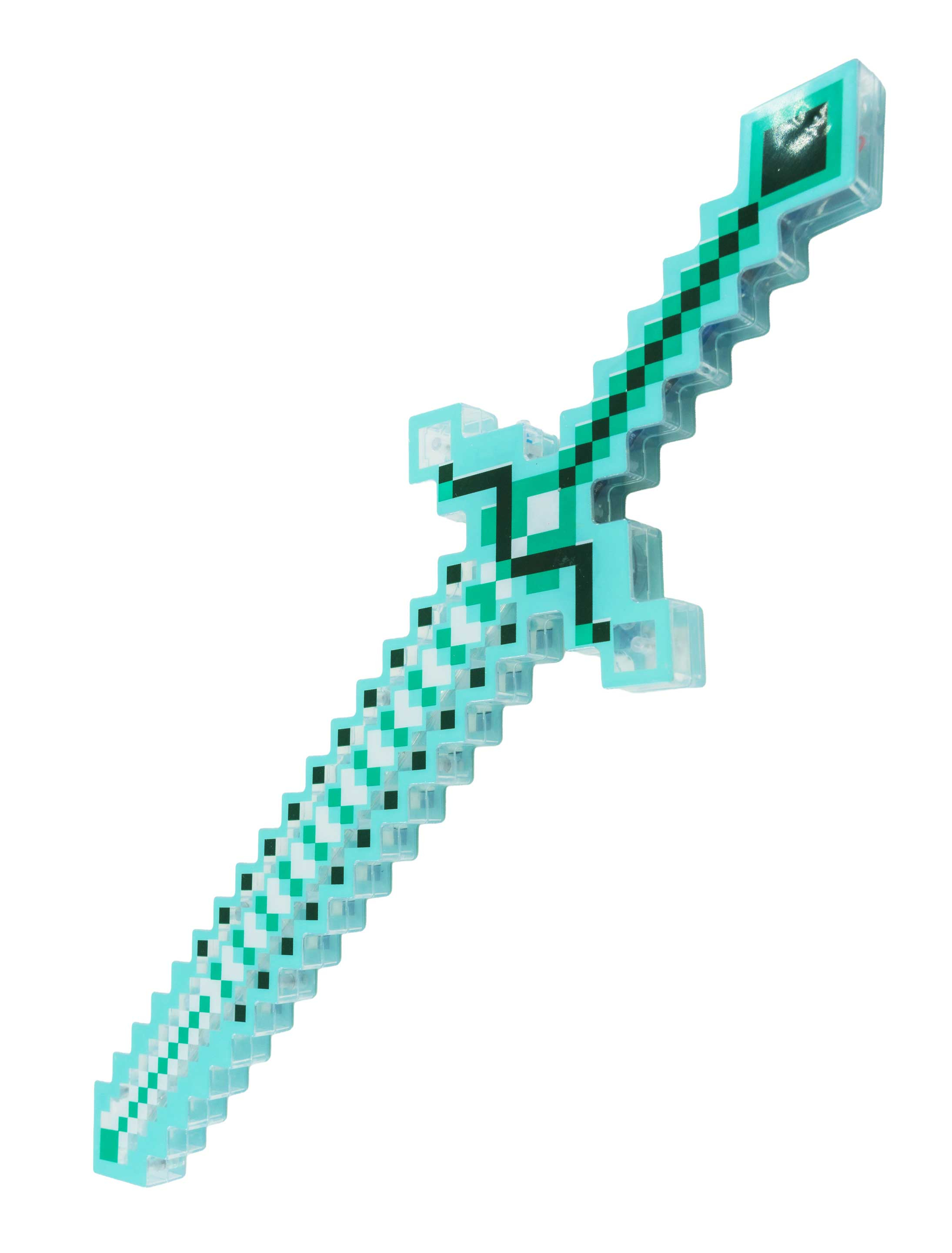 Kostümzubehör Schwert Pixel LED mit Soundeffekt 50cm grün