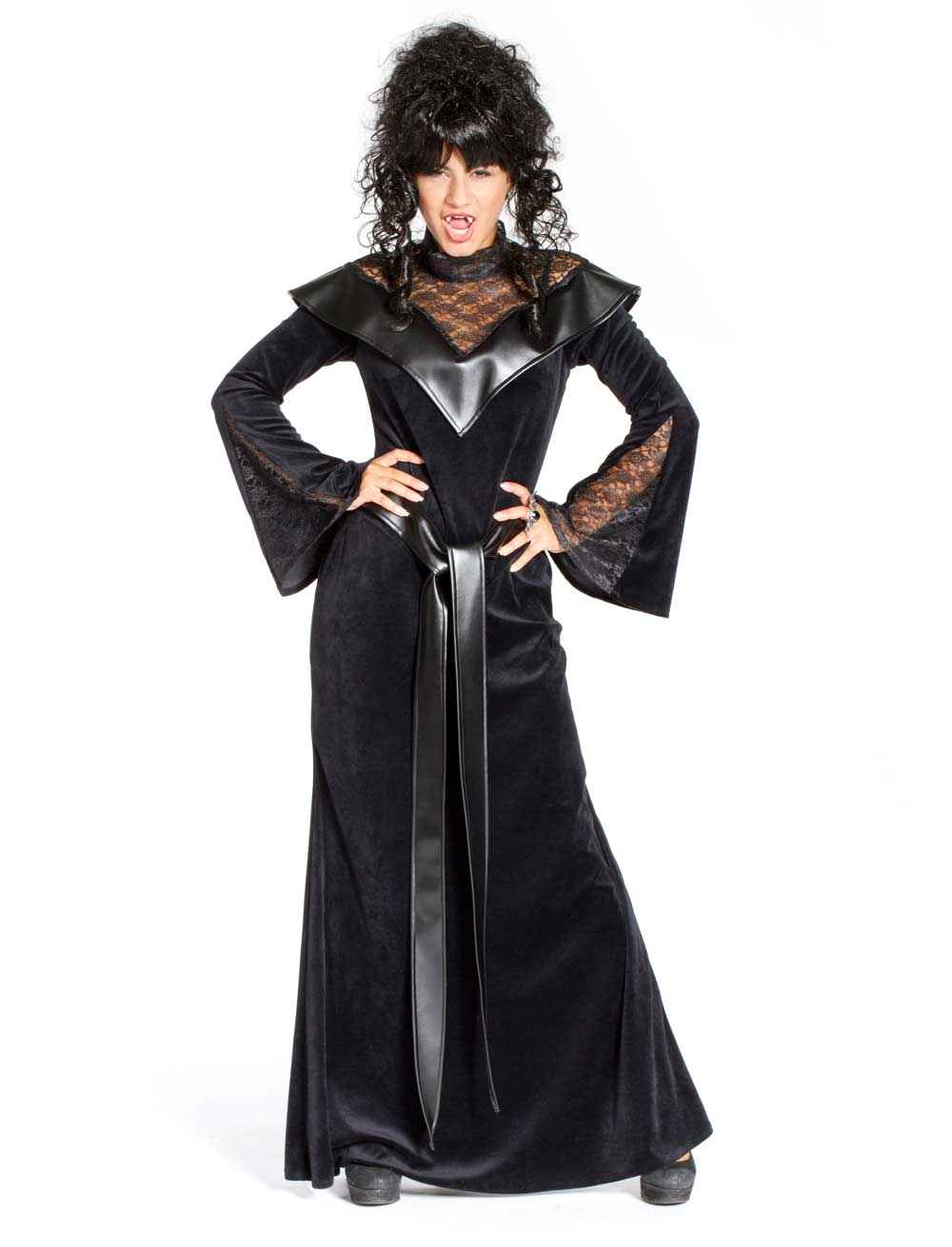 Kleid Vampirdame schwarz XS