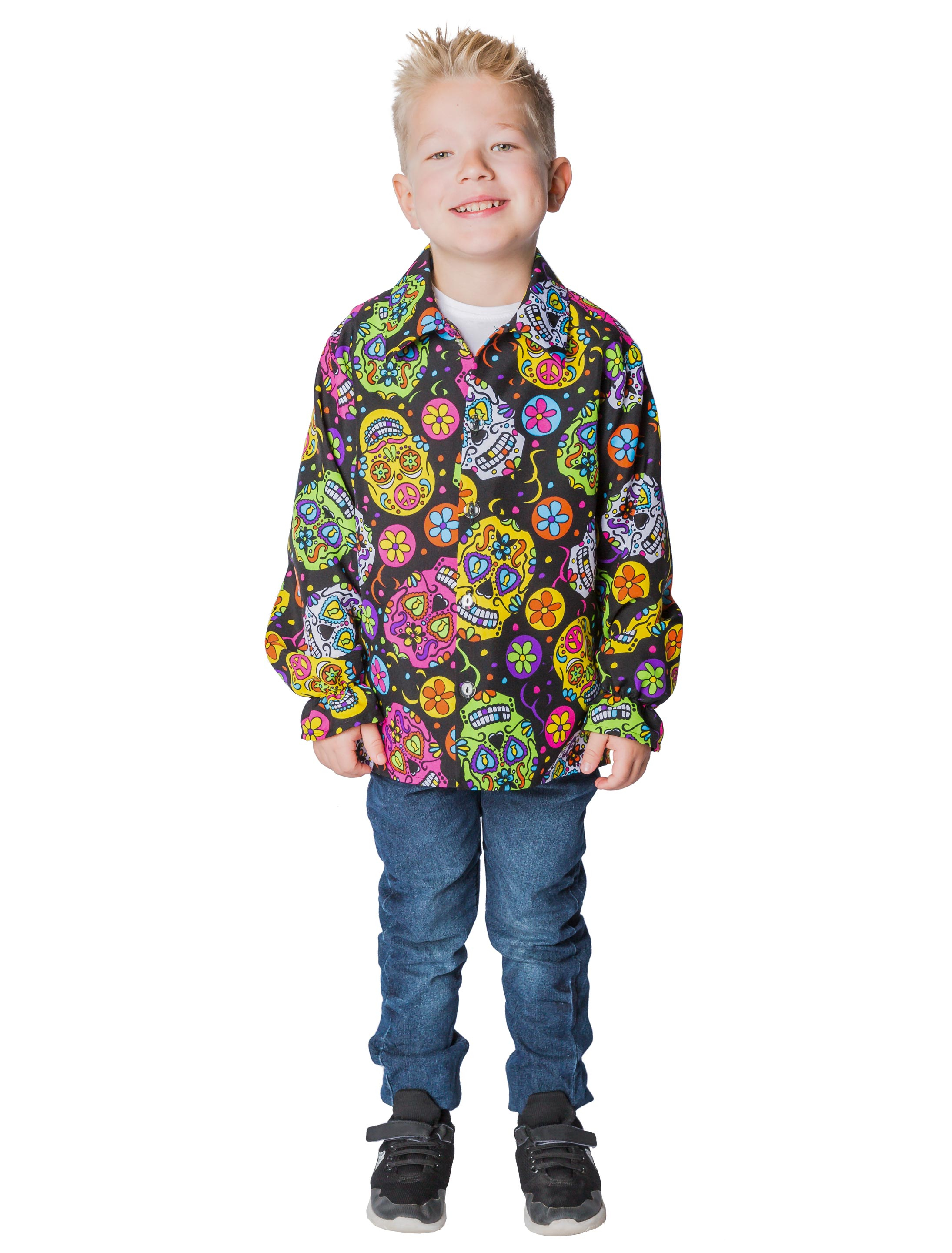 Hemd mexikanische Totenköpfe Farbe: bunt