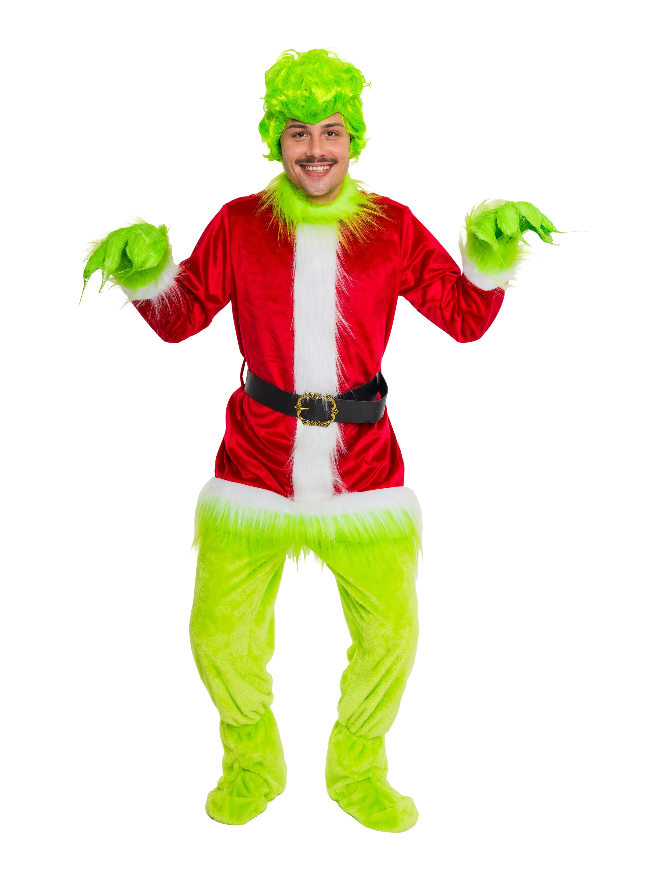 Mantel Weihnachtsschreck 2-tlg. rot/grün 4XL/5XL