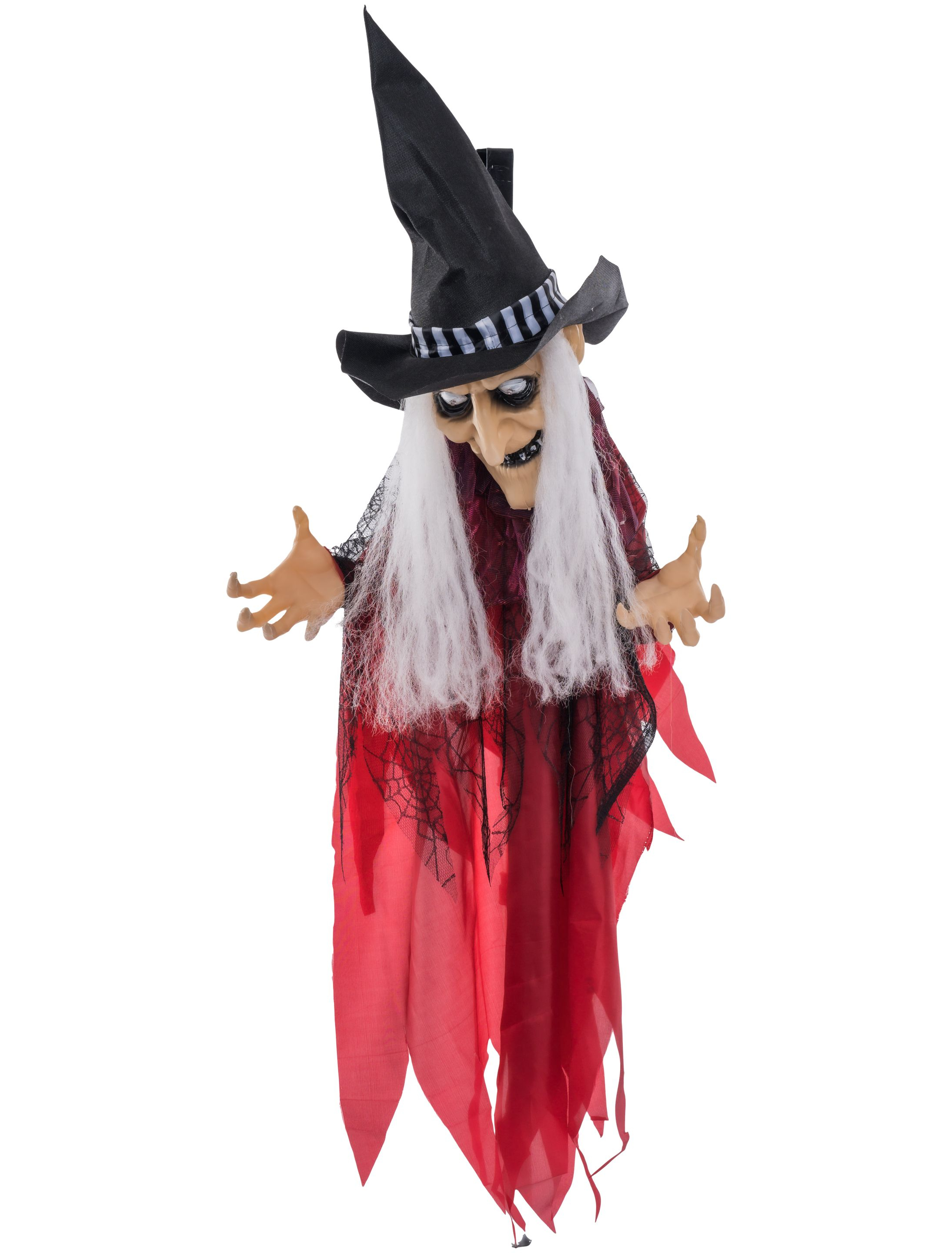 Hexe an Tür hängend mit Funktion Farbe: schwarz/rot