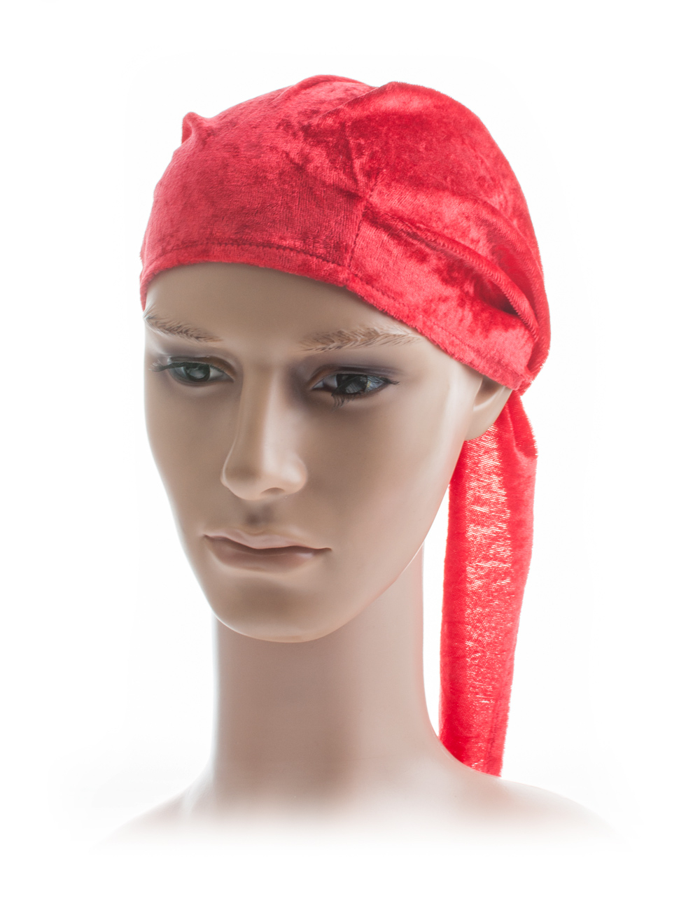 Kostümzubehör Piratentuch Bandana Samt rot