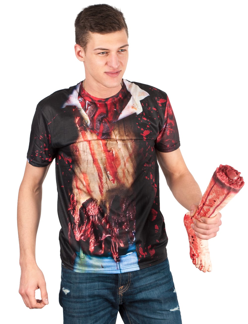 T-Shirt Zombie Herren schwarz S