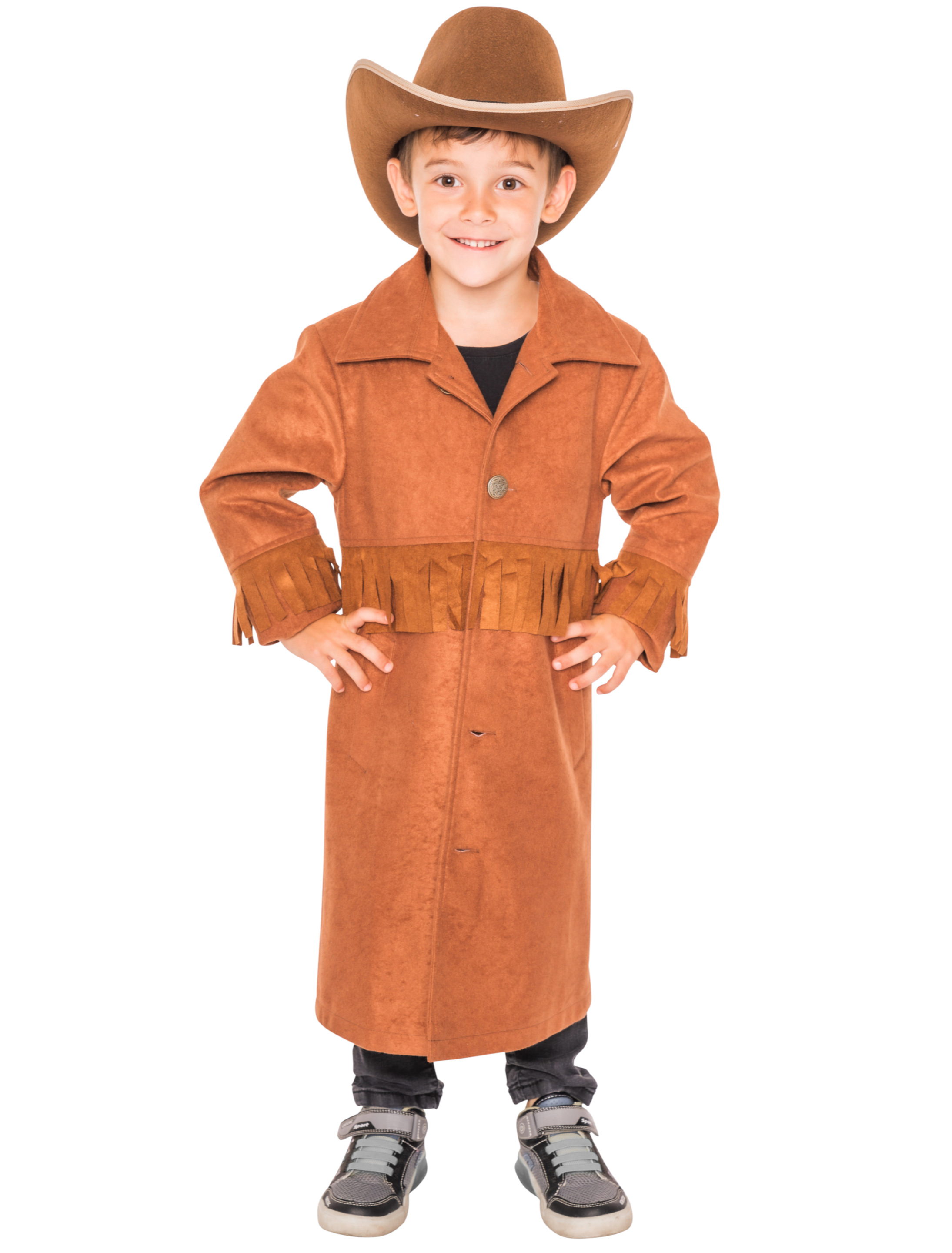 Mantel Cowboy Kinder braun 140-152