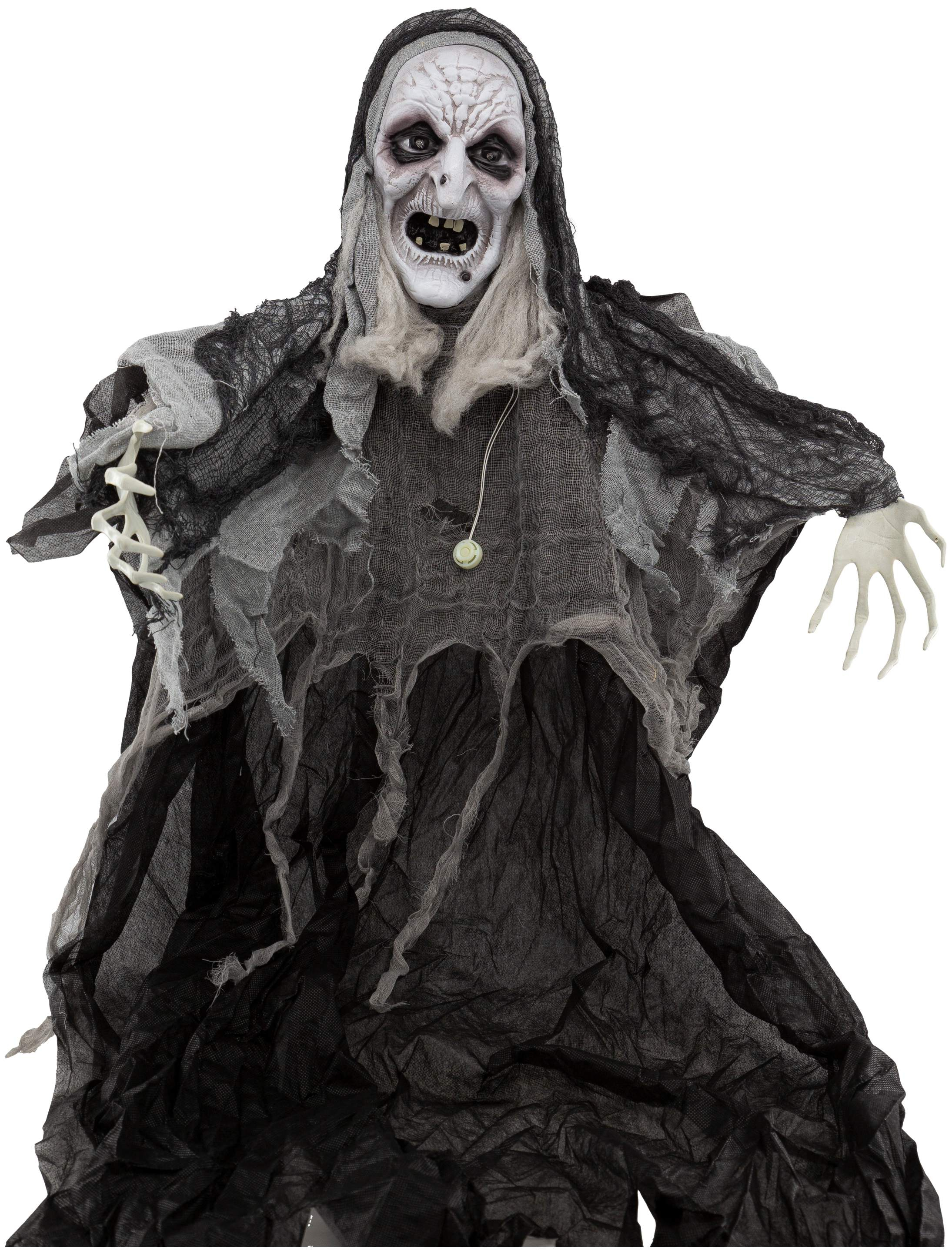 Hexe mit Licht und Sound hängend Farbe: transparent