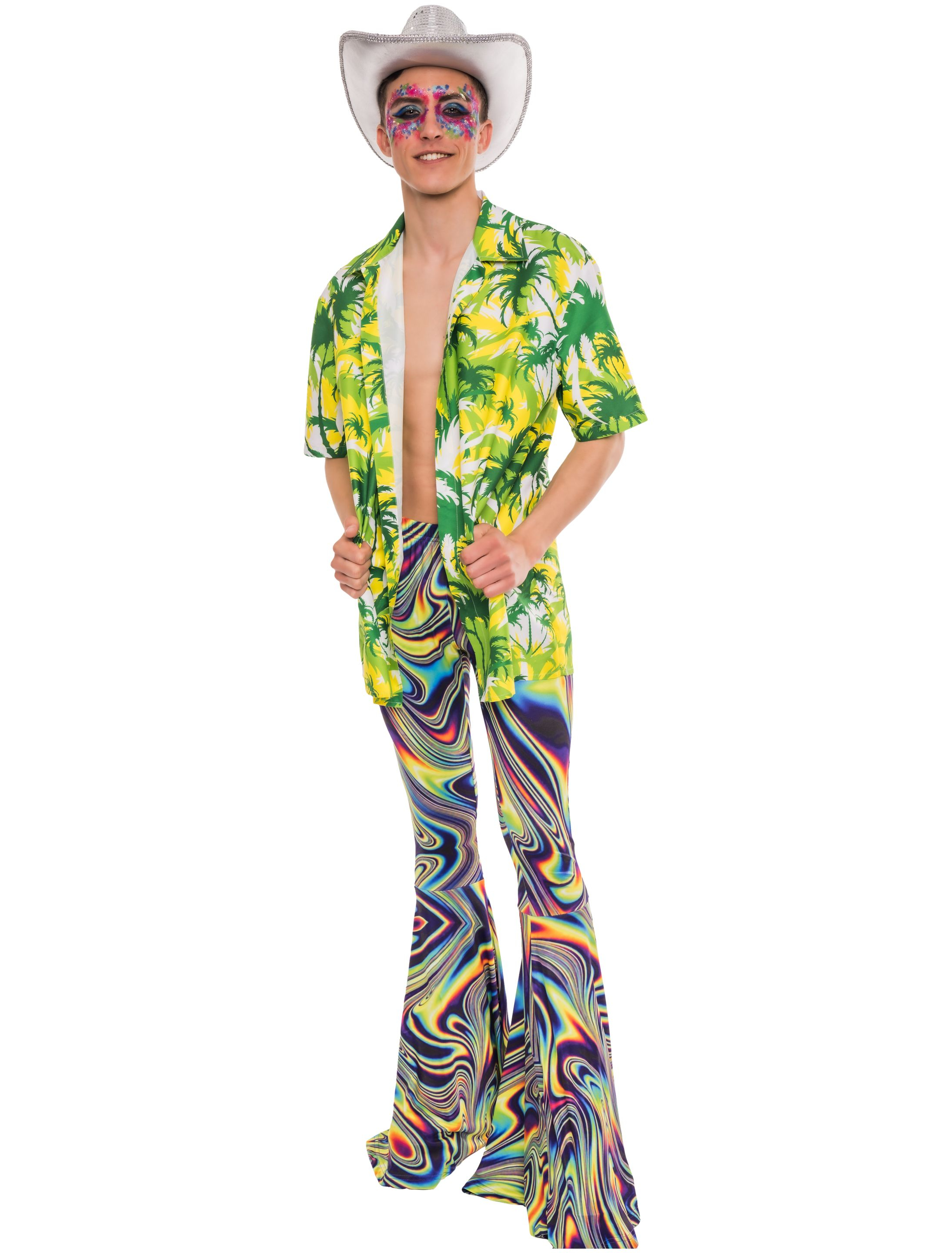 Hawaiihemd Print Herren grün XL