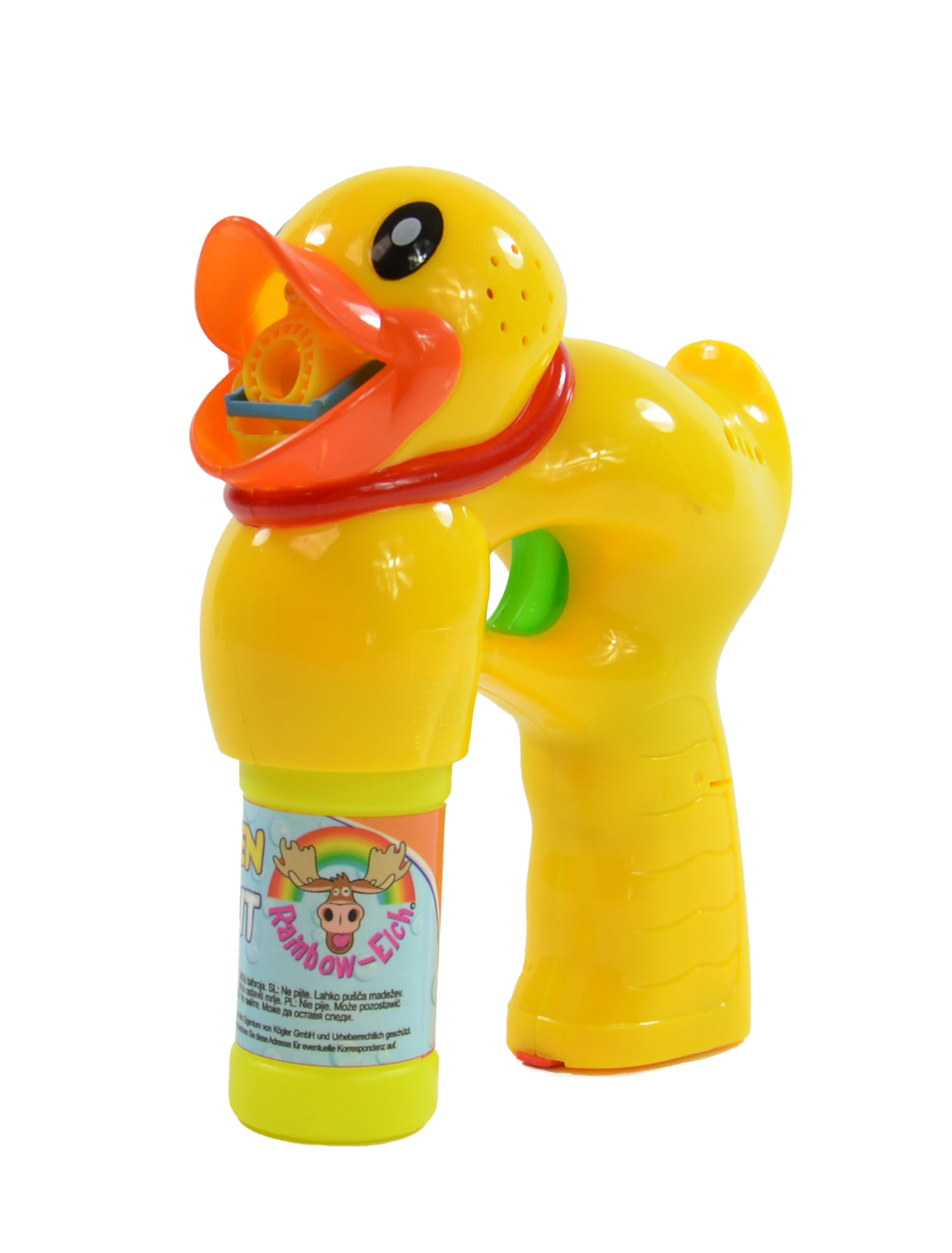 Kostümzubehör Seifenblasenpistole Ente mit Licht und Musik Kinder gelb