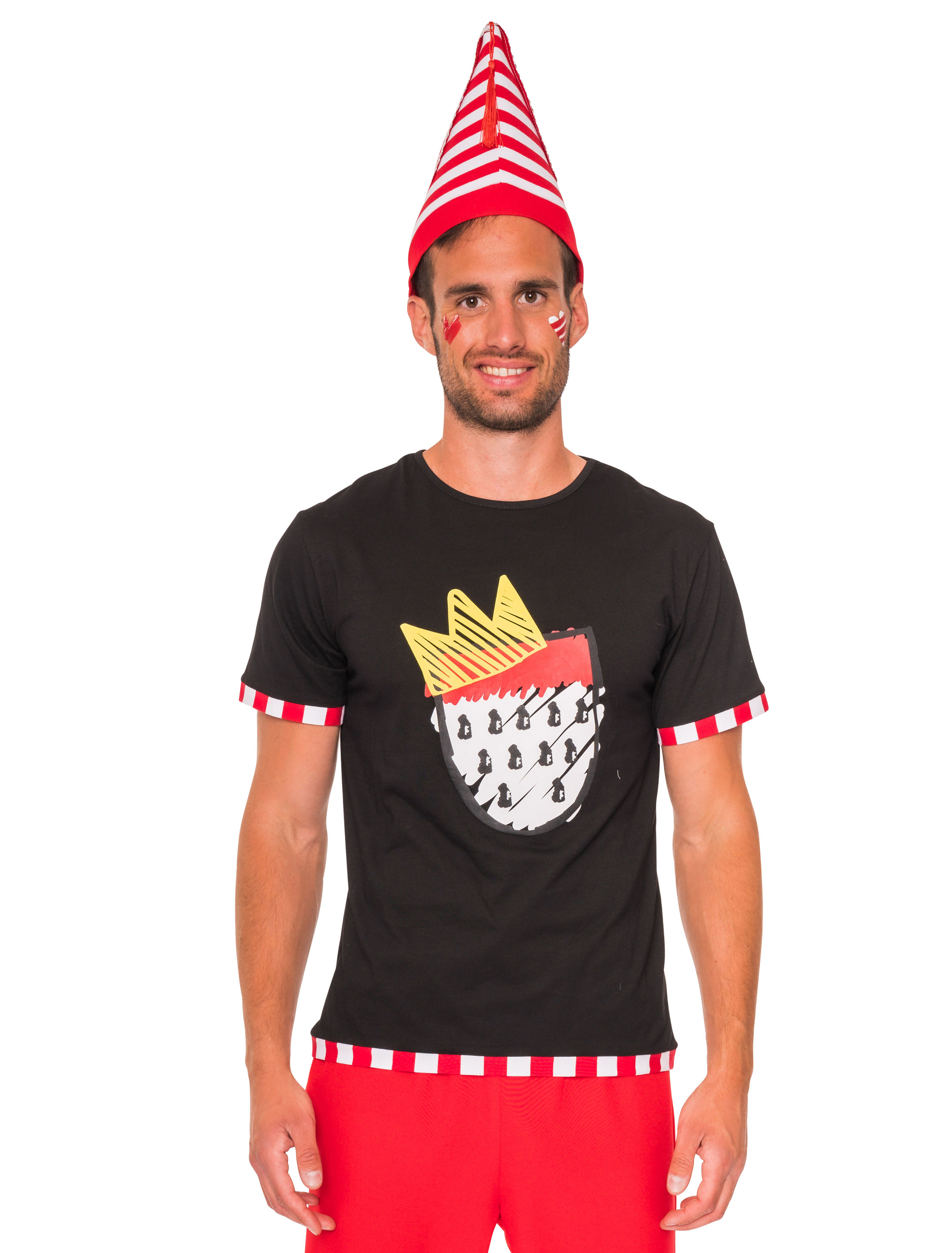 T-Shirt Köln mit Wappen Herren schwarz 2XL