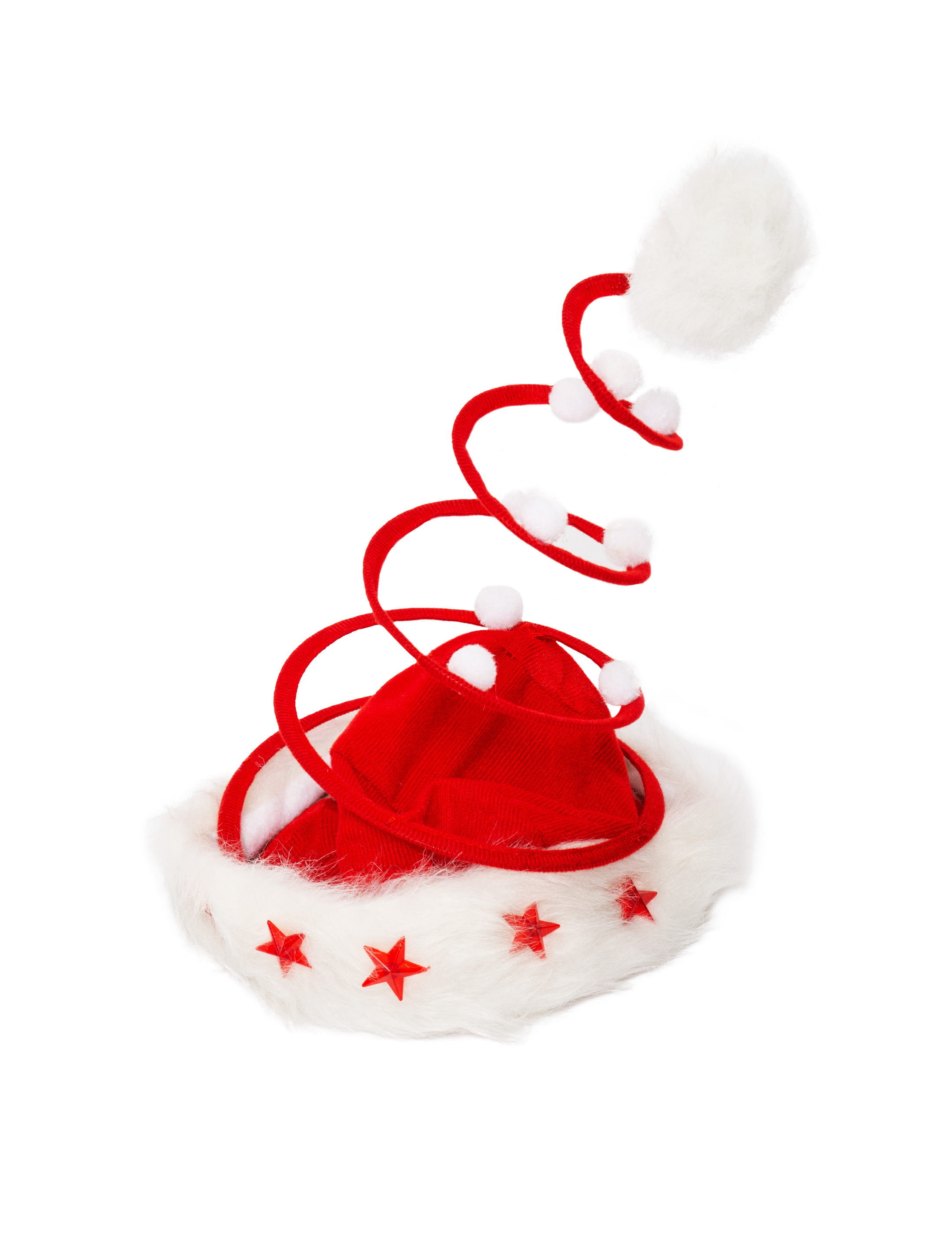 Kostümzubehör Mütze Weihnachtsspirale Flöckchen 5 LED´s Farbe: rot