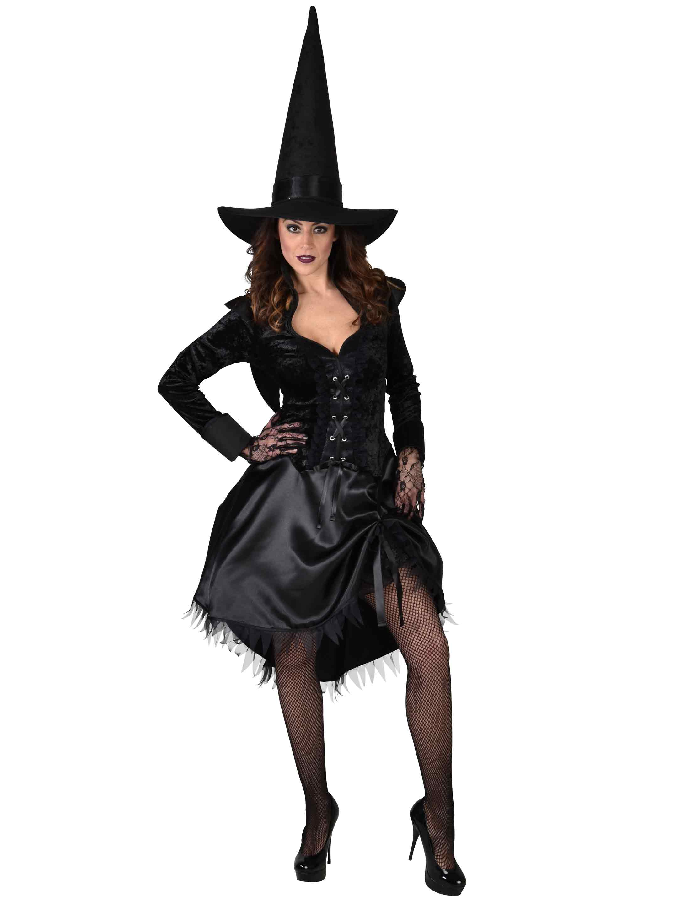 Kleid Hexe deluxe schwarz L