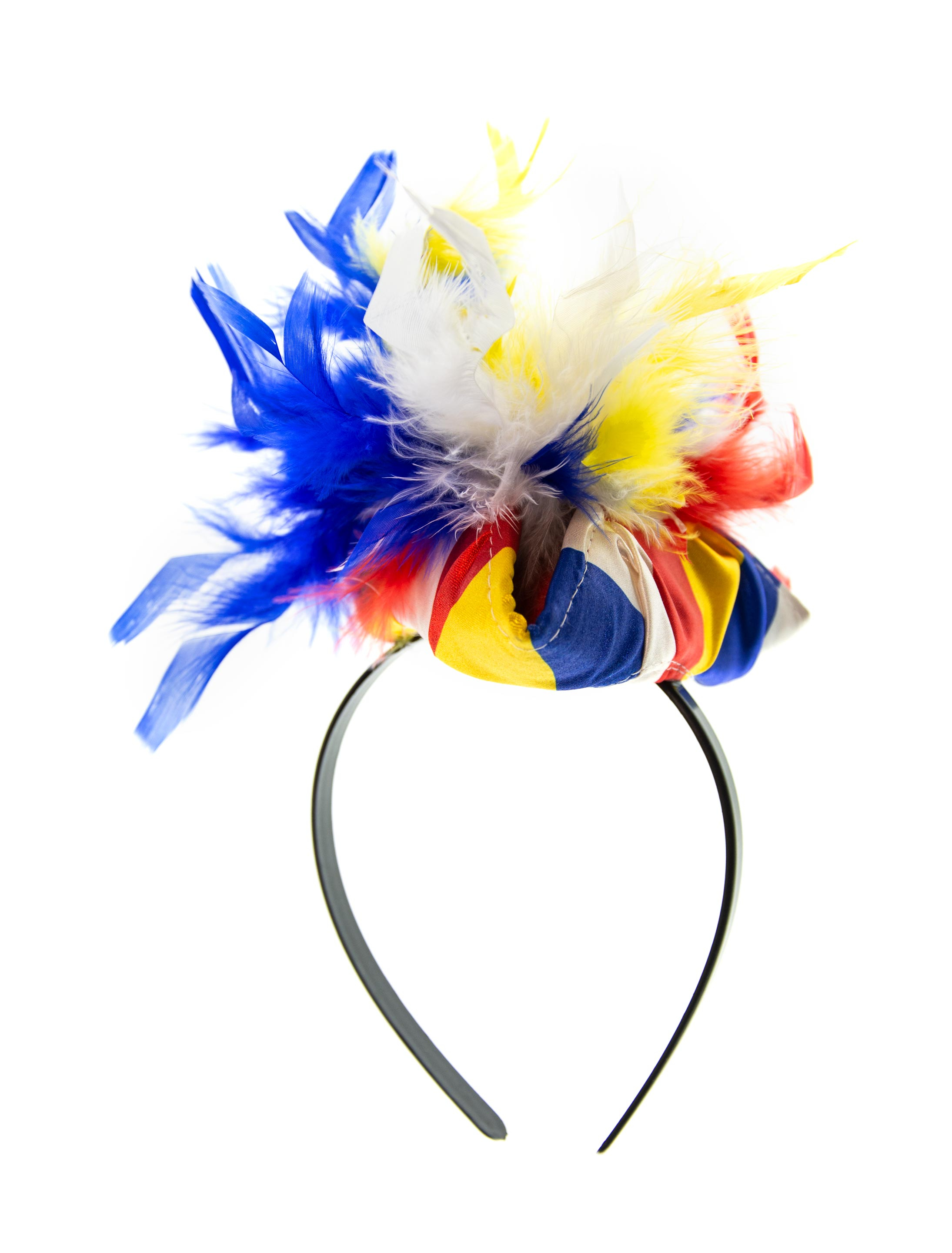 Kostümzubehör Haarreif Mini Dreispitz Mainzer Farben Farbe: rot/weiß/blau