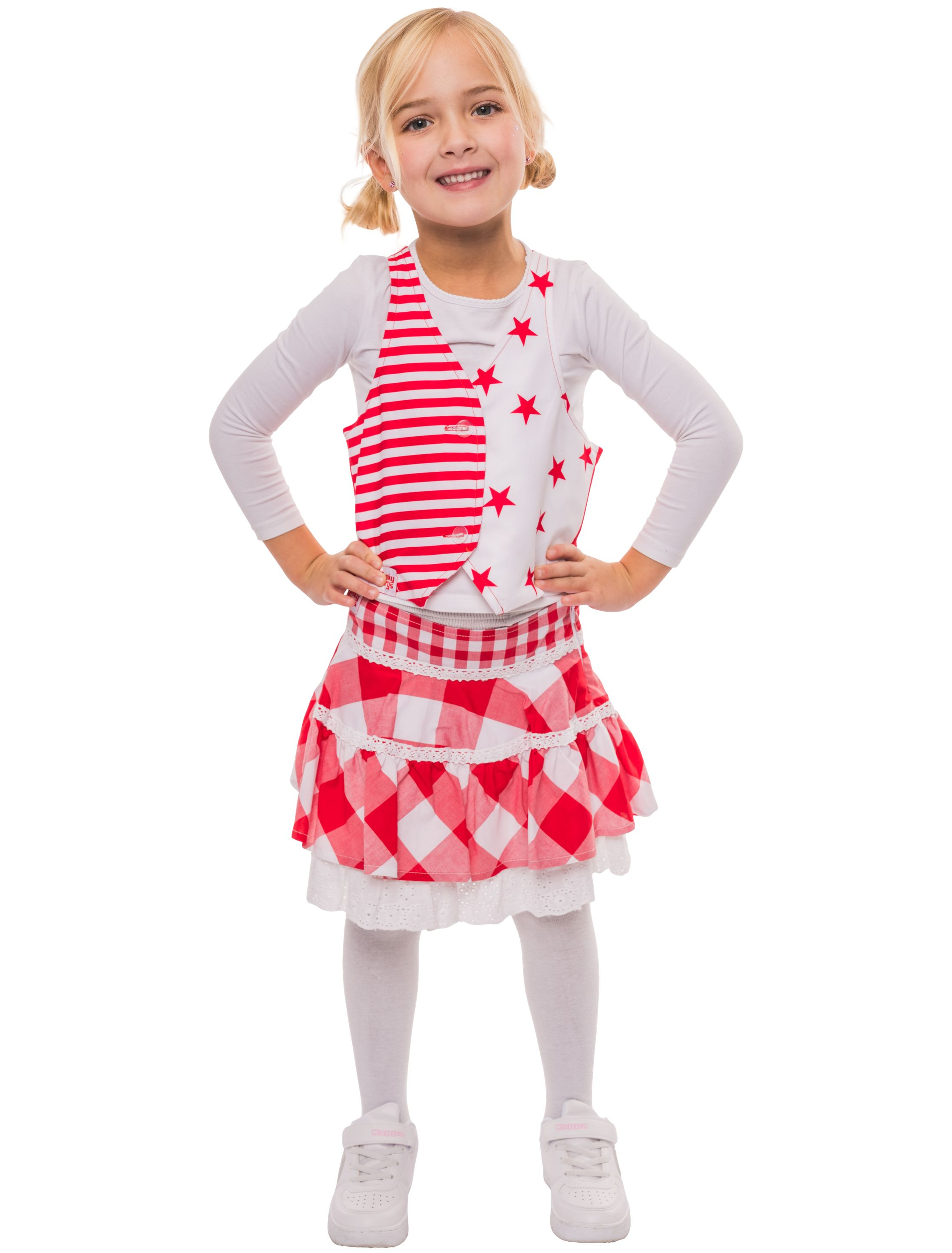 Rock Funky Marys Kinder Mädchen rot/weiß-140