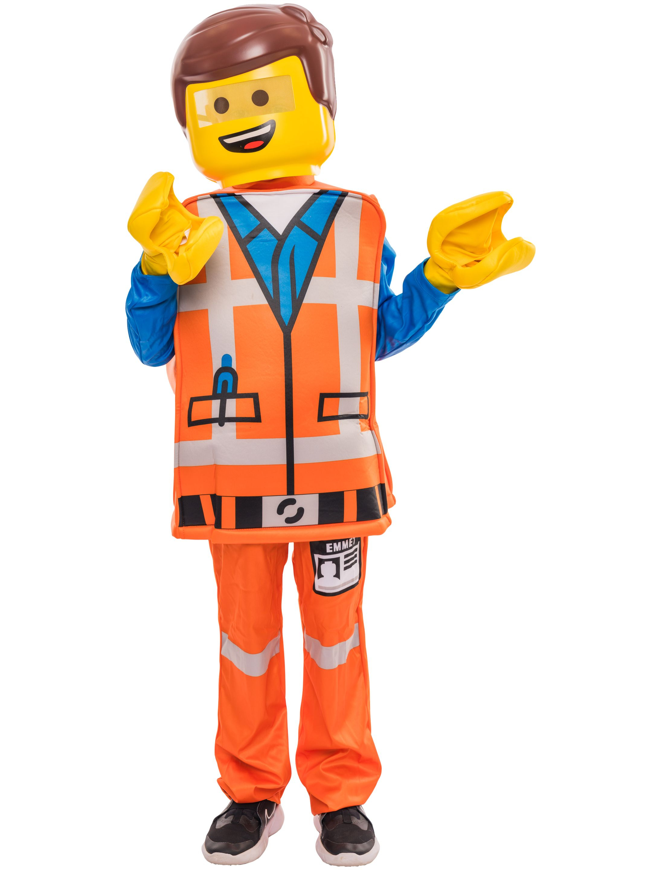 Kostüm LEGO Emmet deluxe 5-tlg. Kinder orange 7-8 Jahre