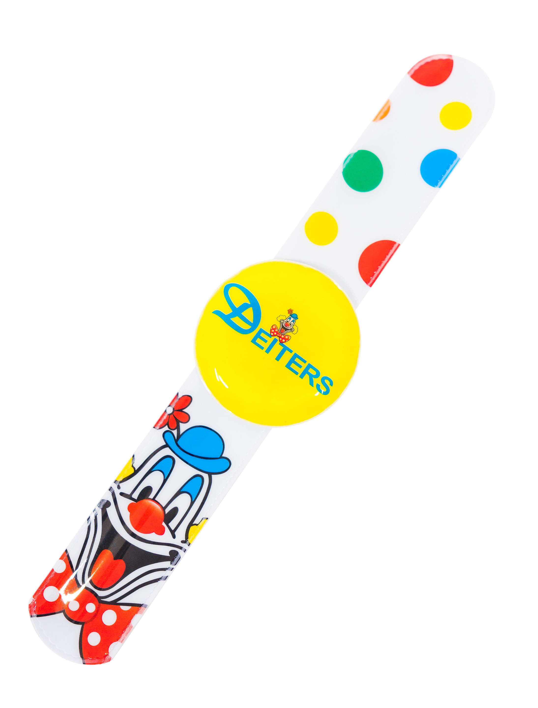 Kostümzubehör LED Schnapparmband Deiters Clown weiß