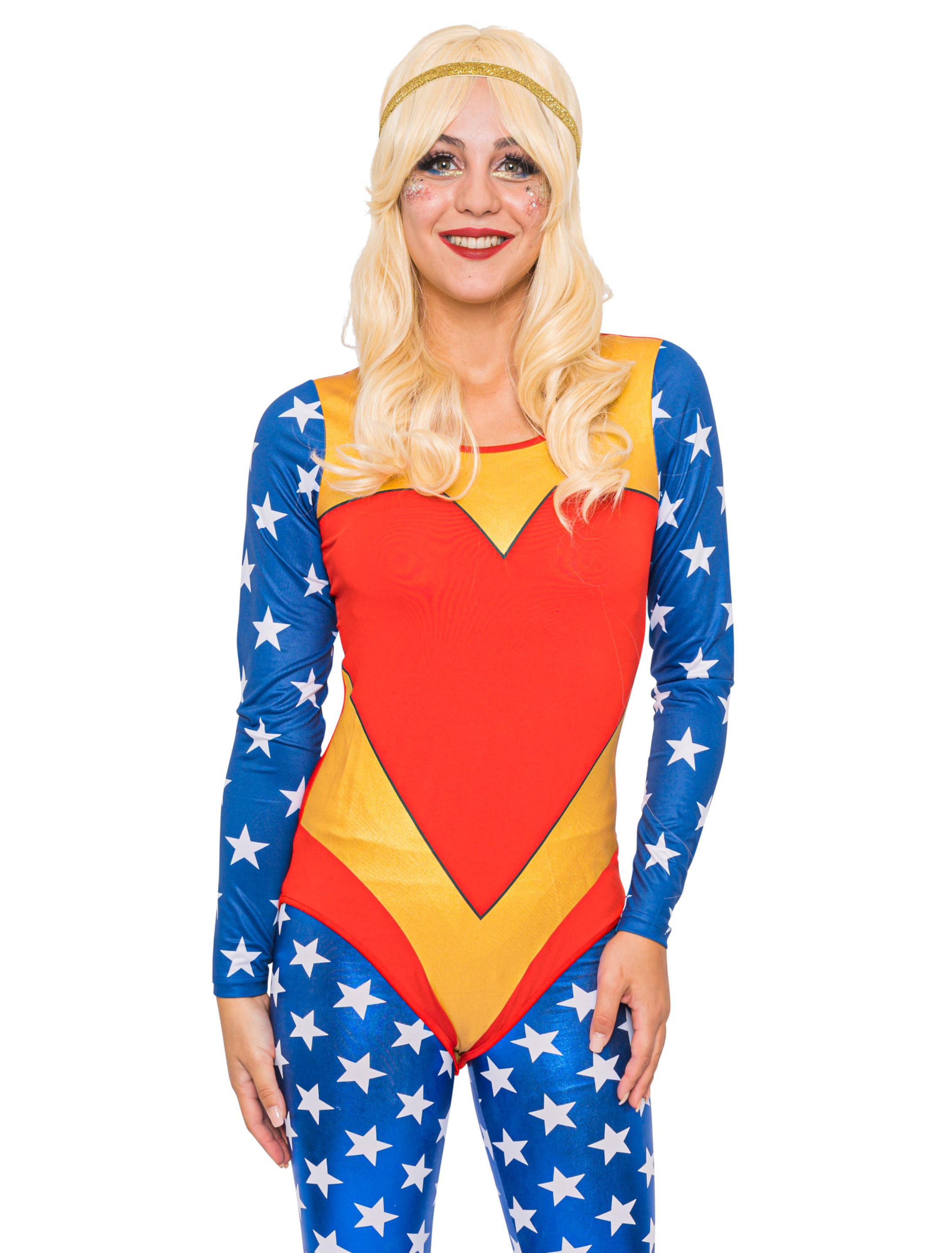 Body Superheldin Damen mehrfarbig XS