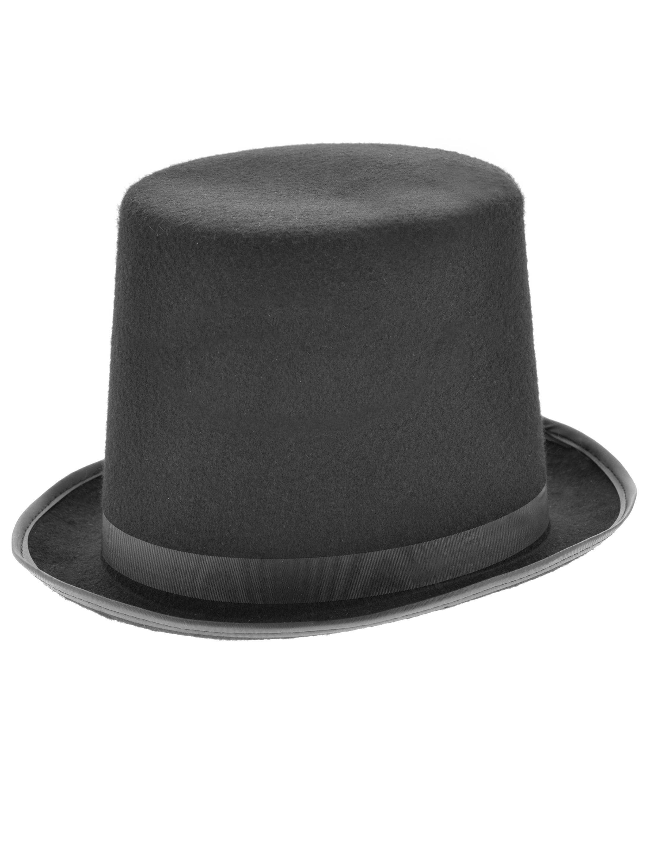 Kostümzubehör Zylinder Filz Herren schwarz 61