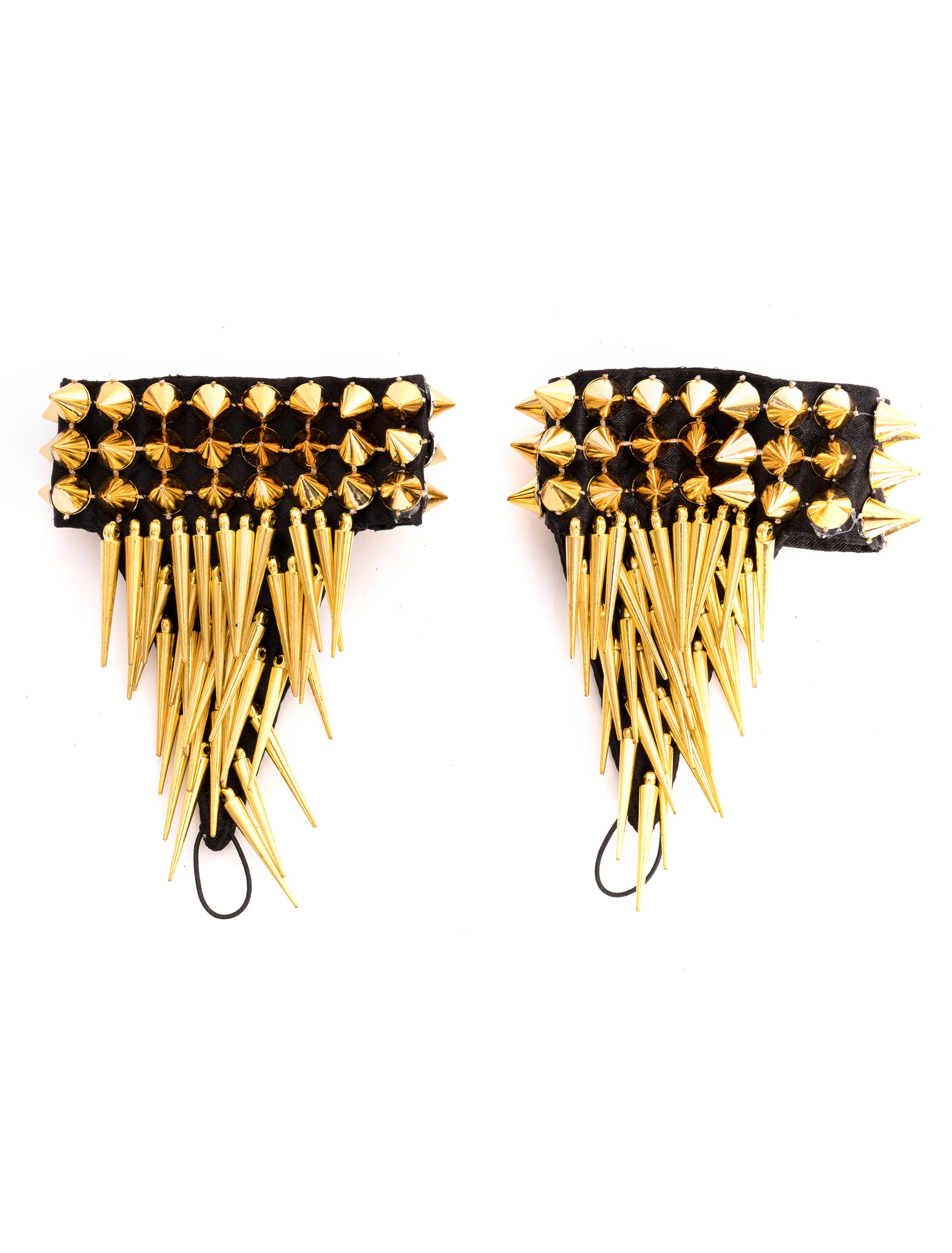 Kostümzubehör Armband mit Nieten gold