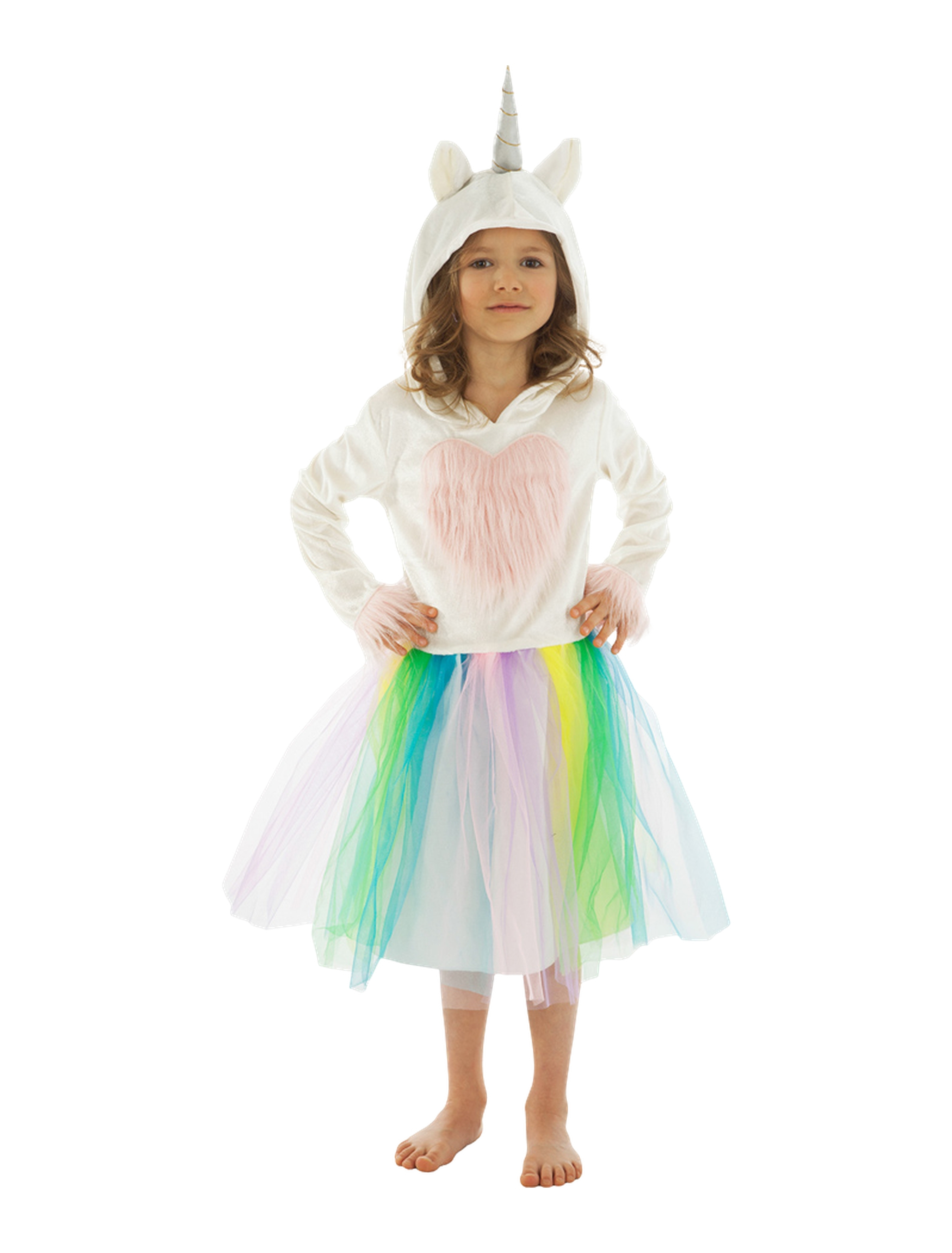 Kleid Einhorn Kinder bunt 140 Farbe: bunt
