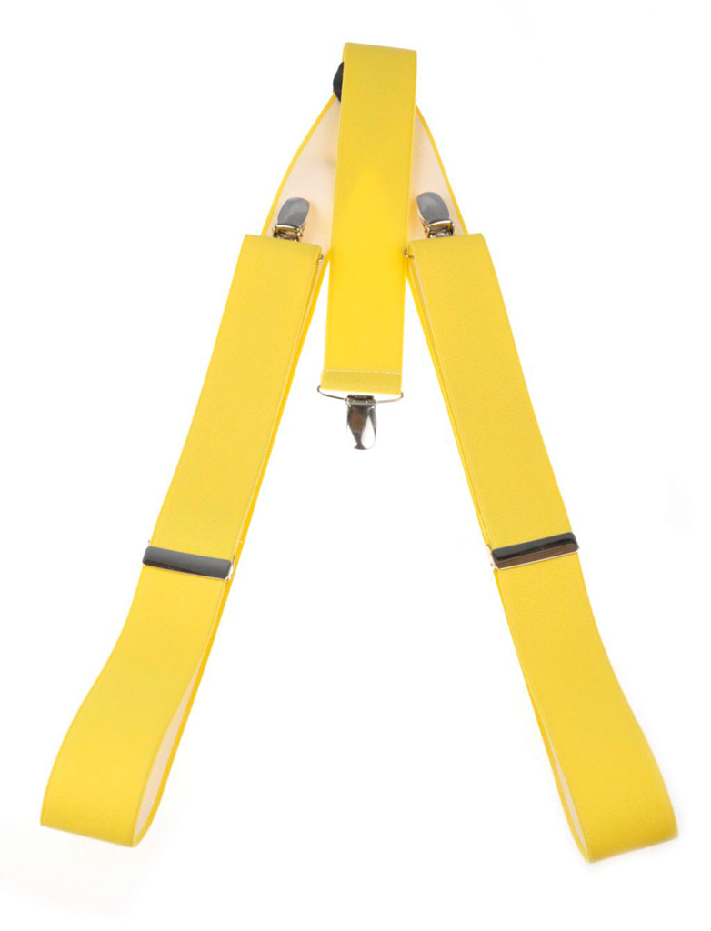 Kostümzubehör Hosenträger uni gelb