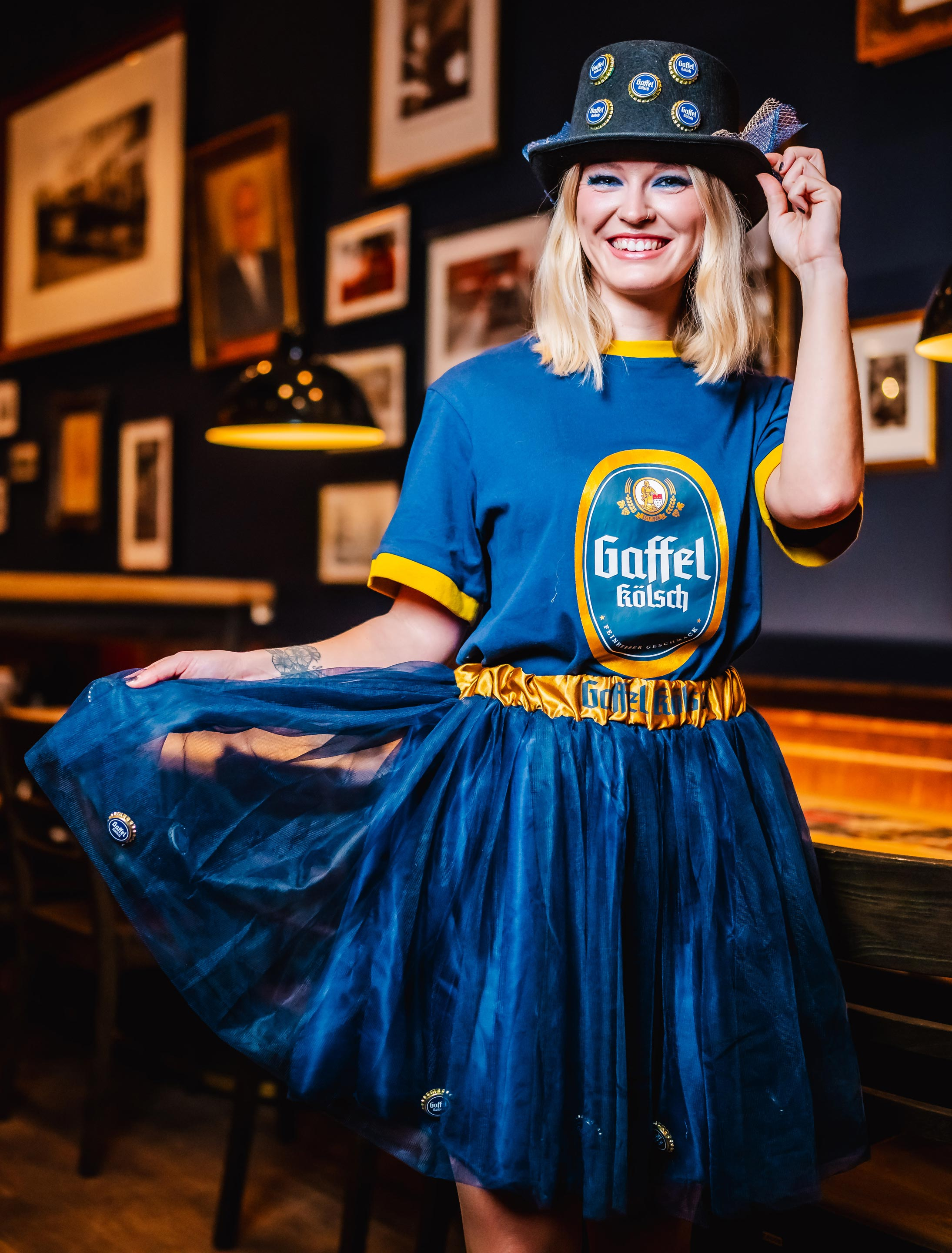 T-Shirt Gaffel Kölsch blau M