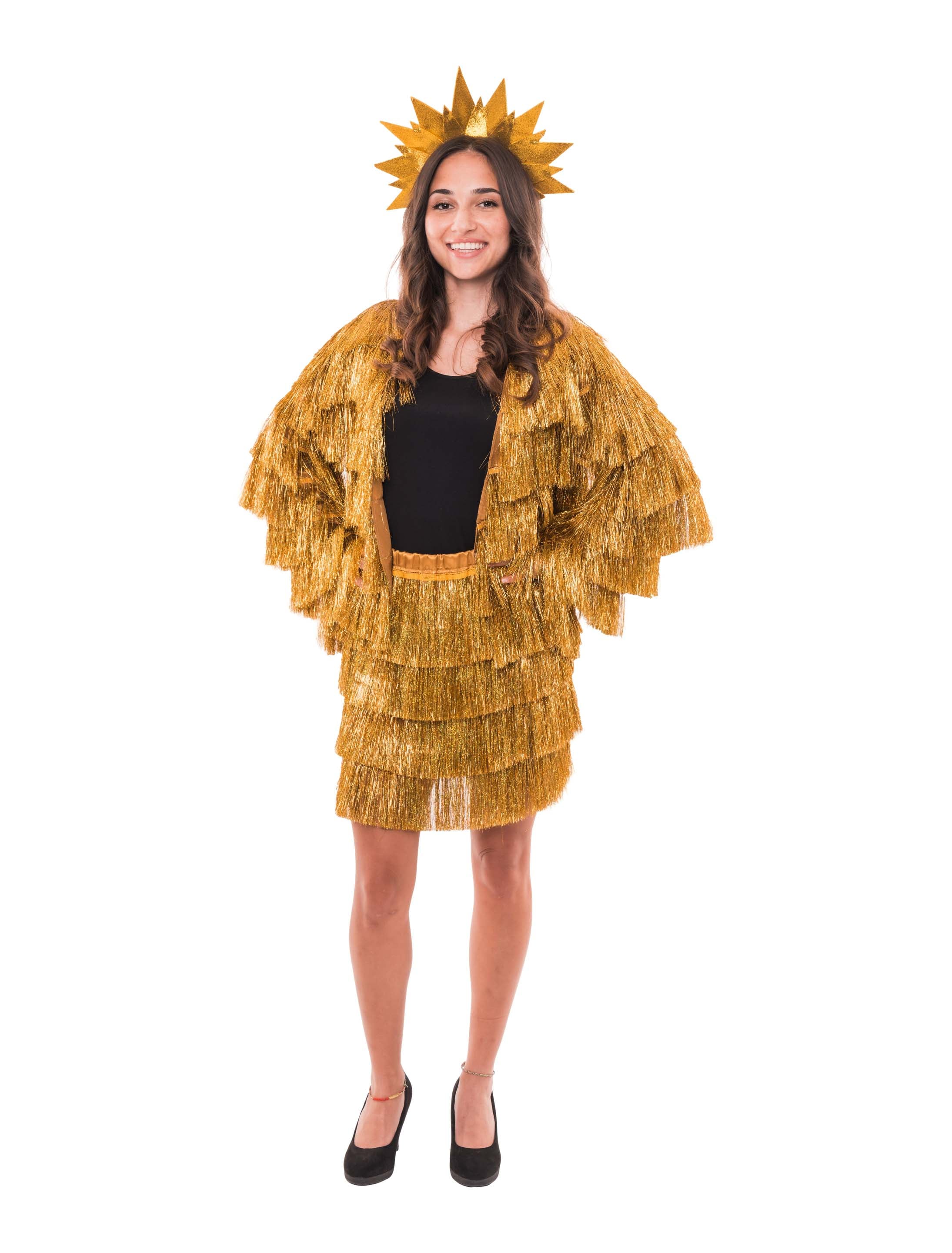 Jacke Lametta fein Damen gold L/XL