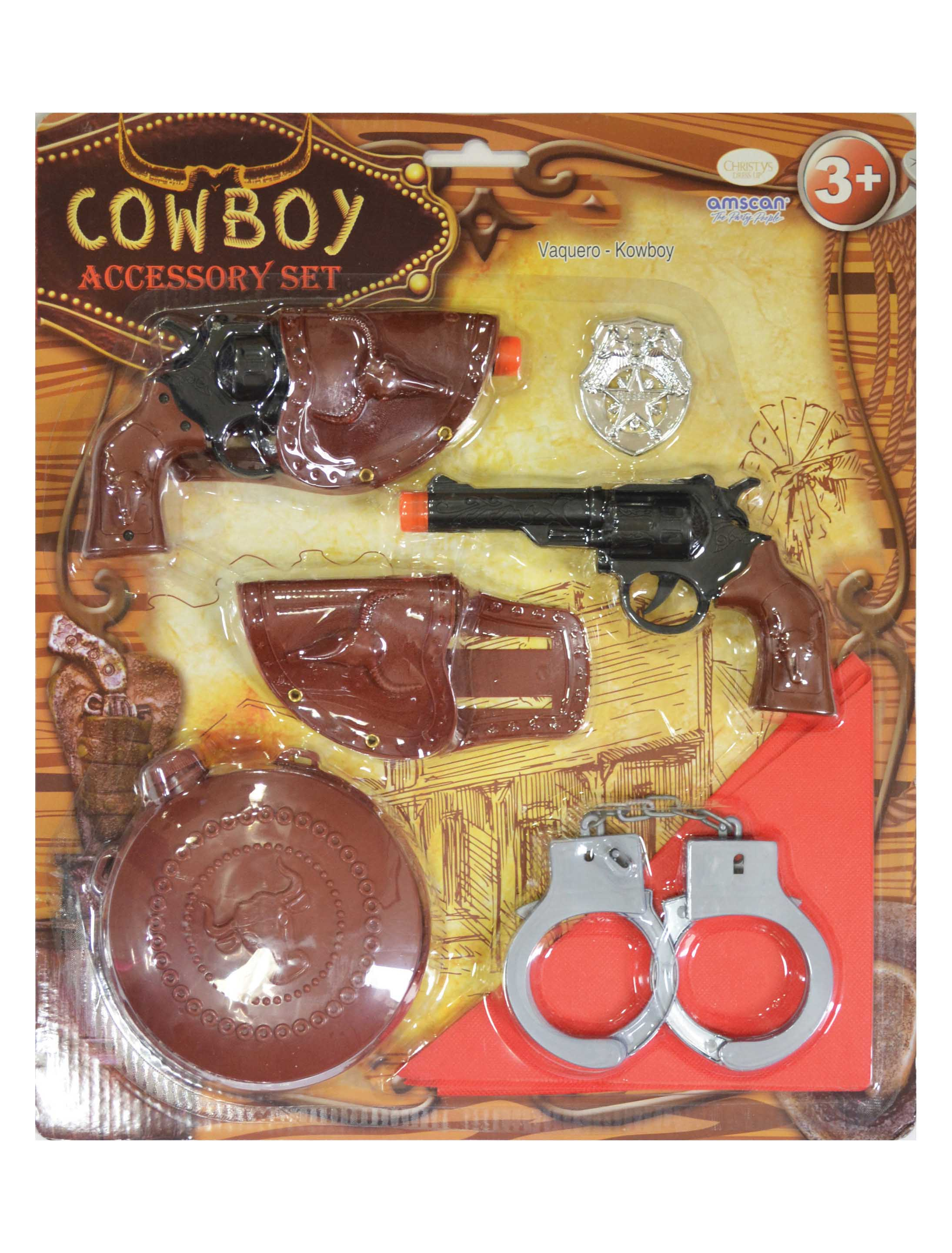 Kostümzubehör Cowboy Set Kinder 7-tlg. Farbe: keine Farbe