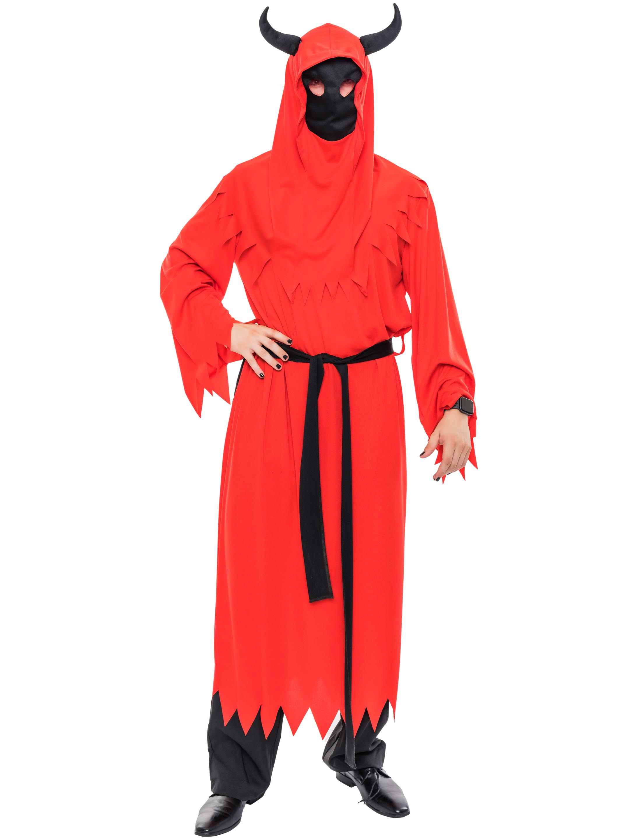 Robe Teufel mit Schwanz 3-tlg. Herren rot one size