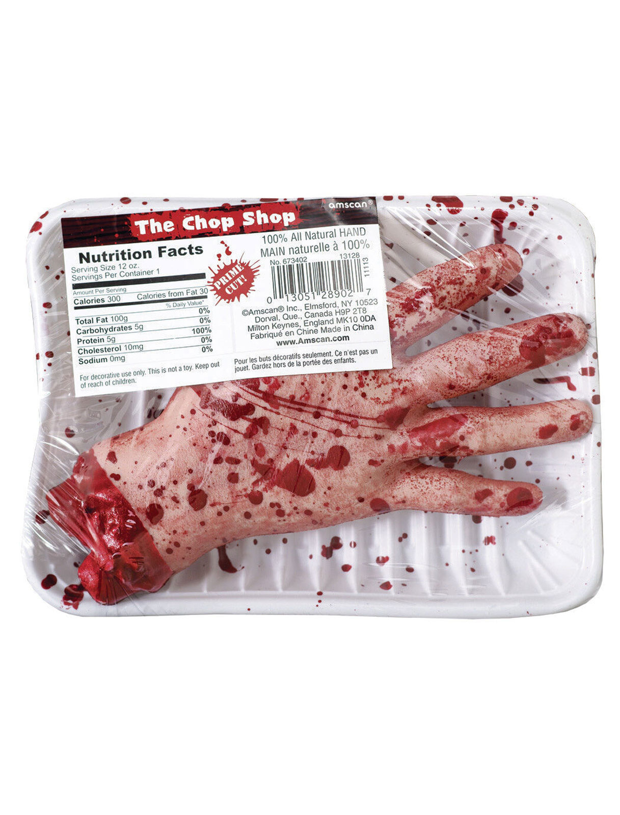 Deko Hand blutig Farbe: bunt