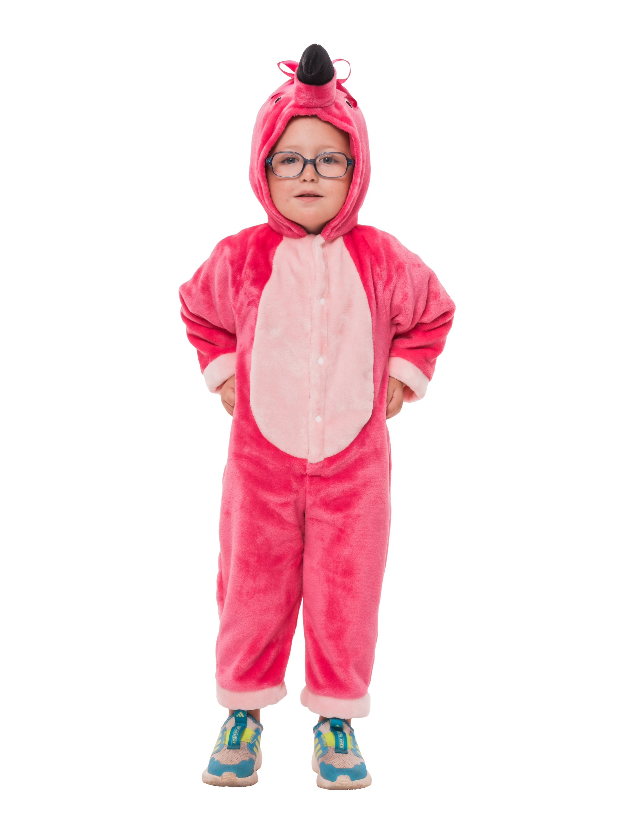 Overall Plüsch Flamingo pink 140/164