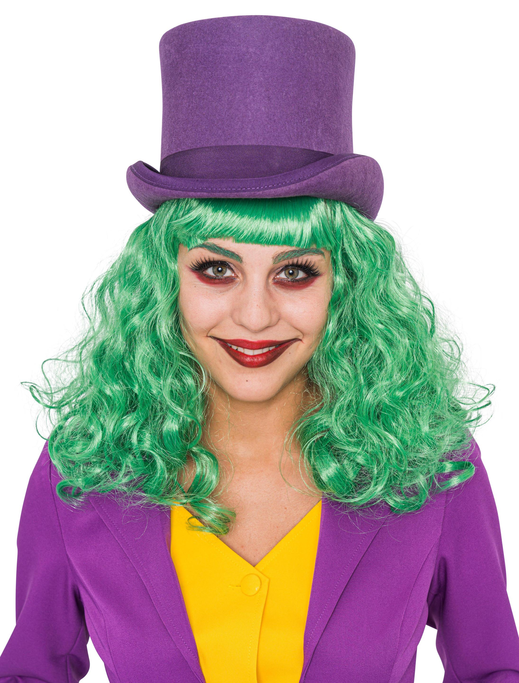 Kostümzubehör Zylinder Wollfilz violett 59