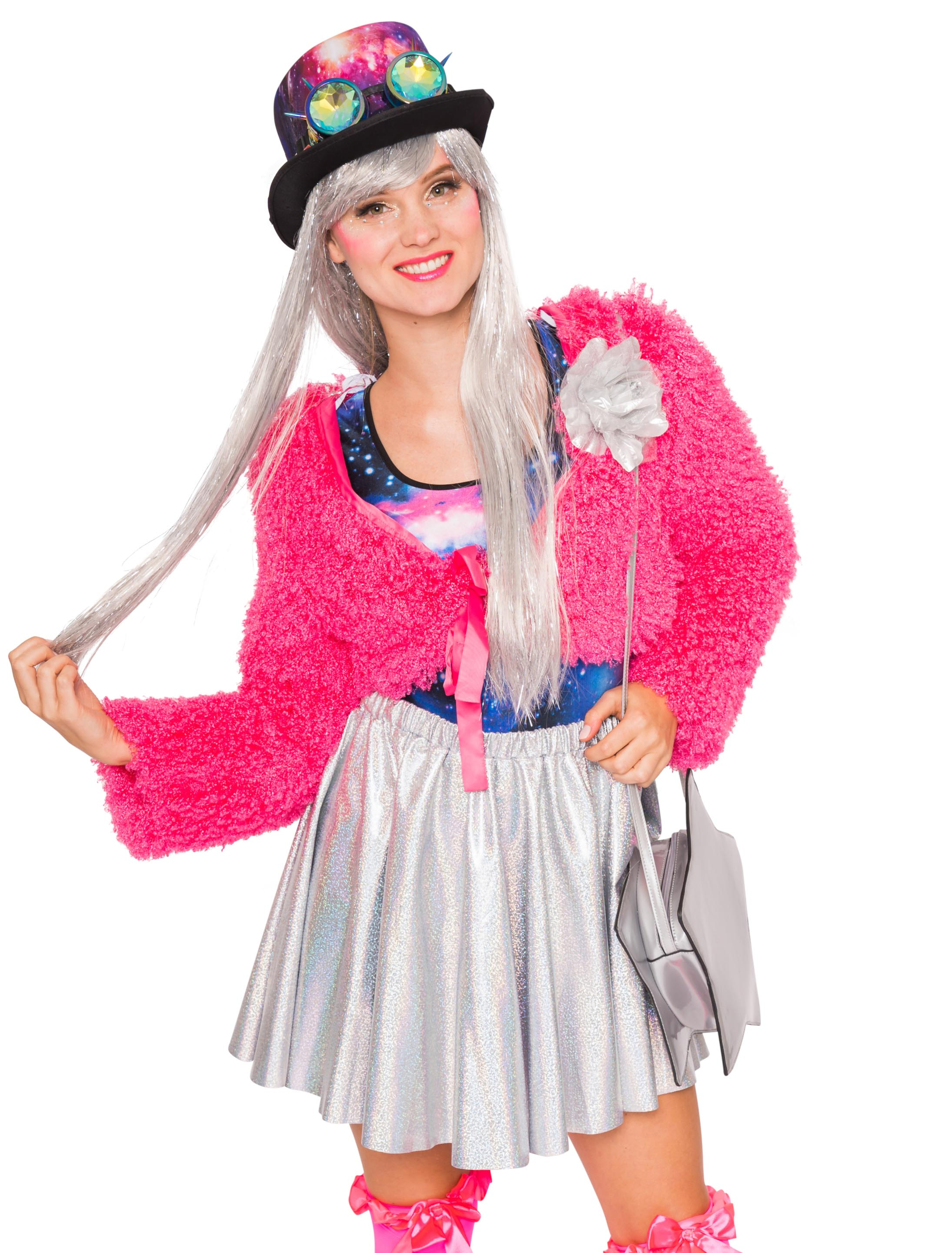 Jacke kurz weich Damen pink 2XL/3XL