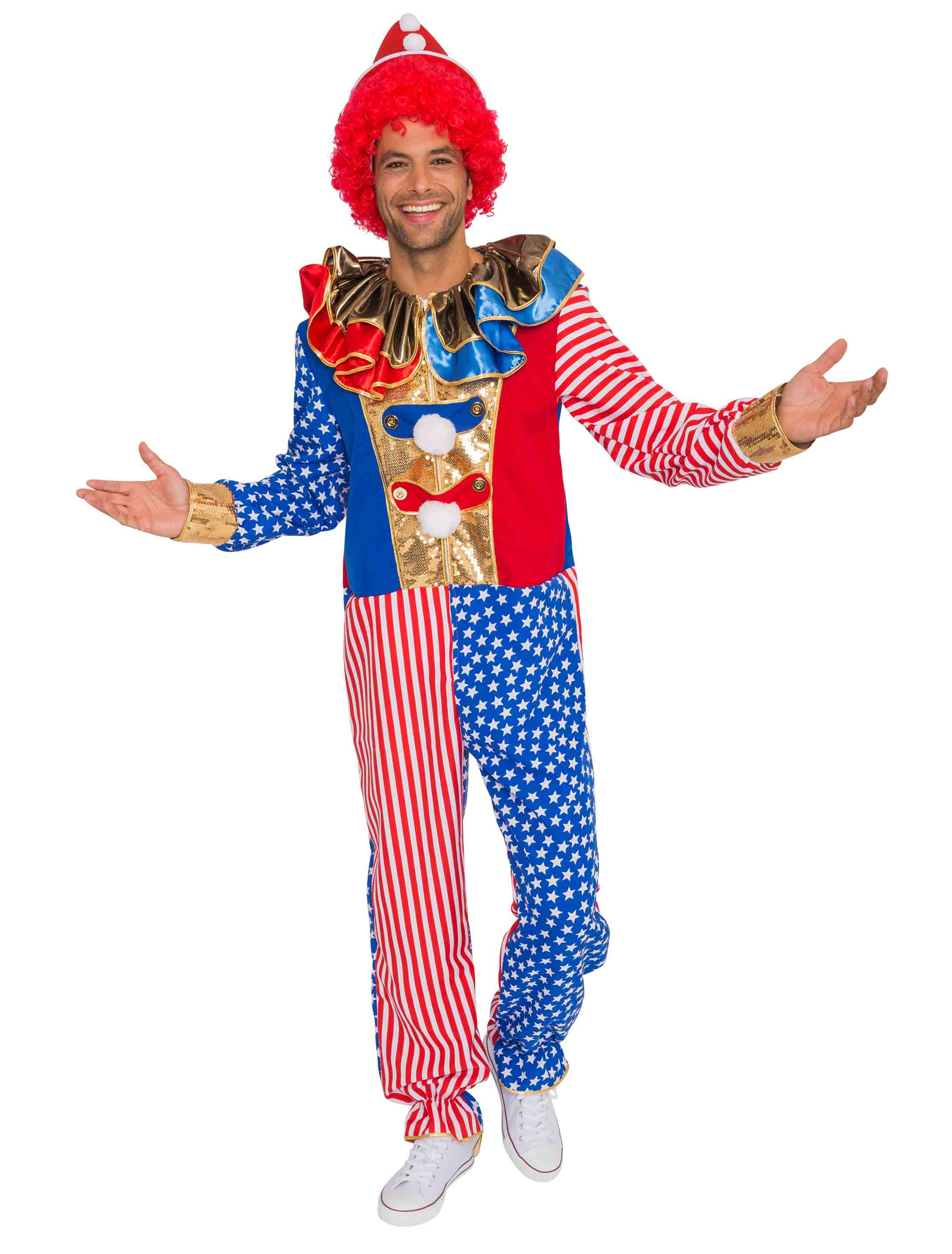 Overall Clown USA bunt 2XL/3XL Farbe: bunt