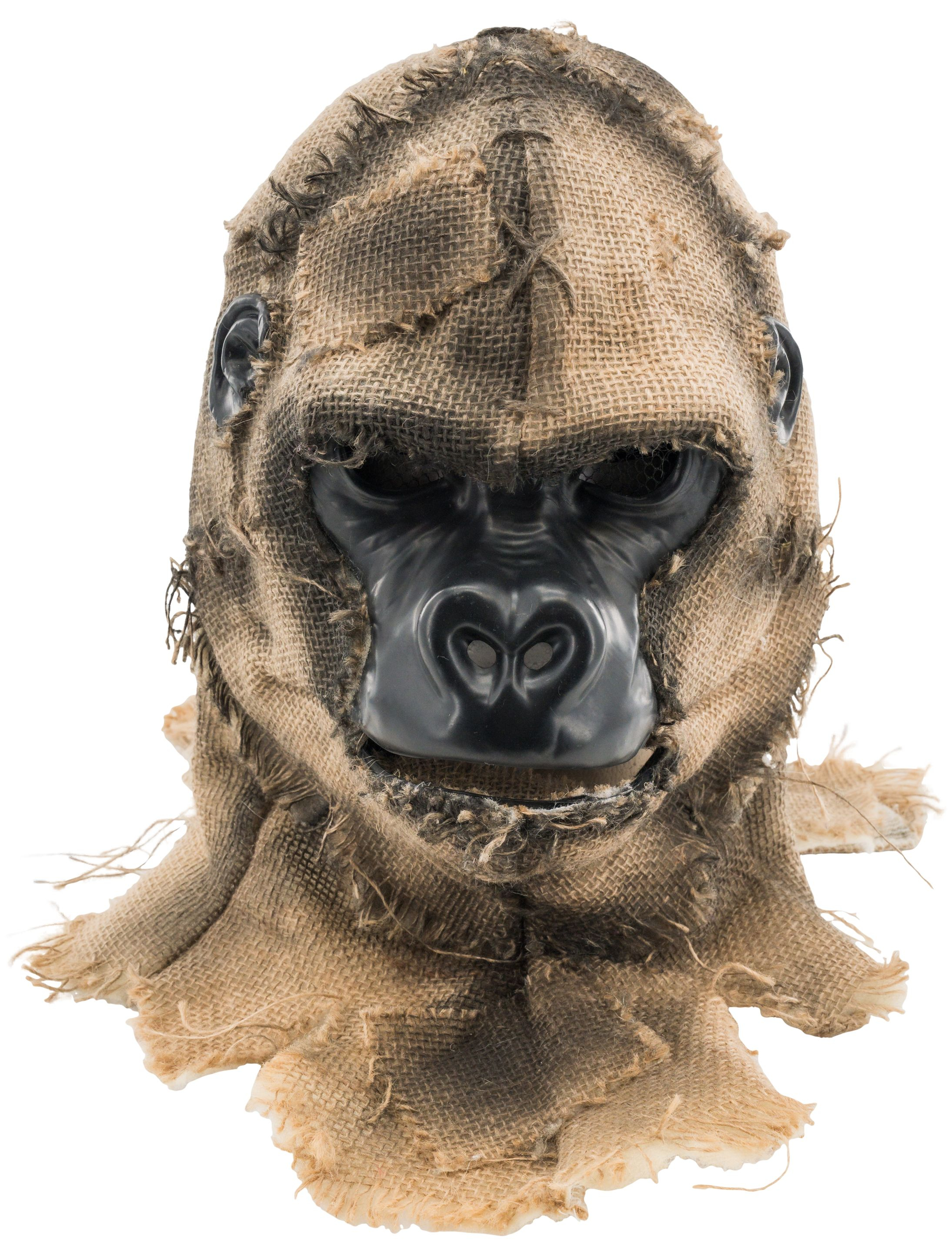 Kostümzubehör Vollmaske Horror Gorilla  beige/braun