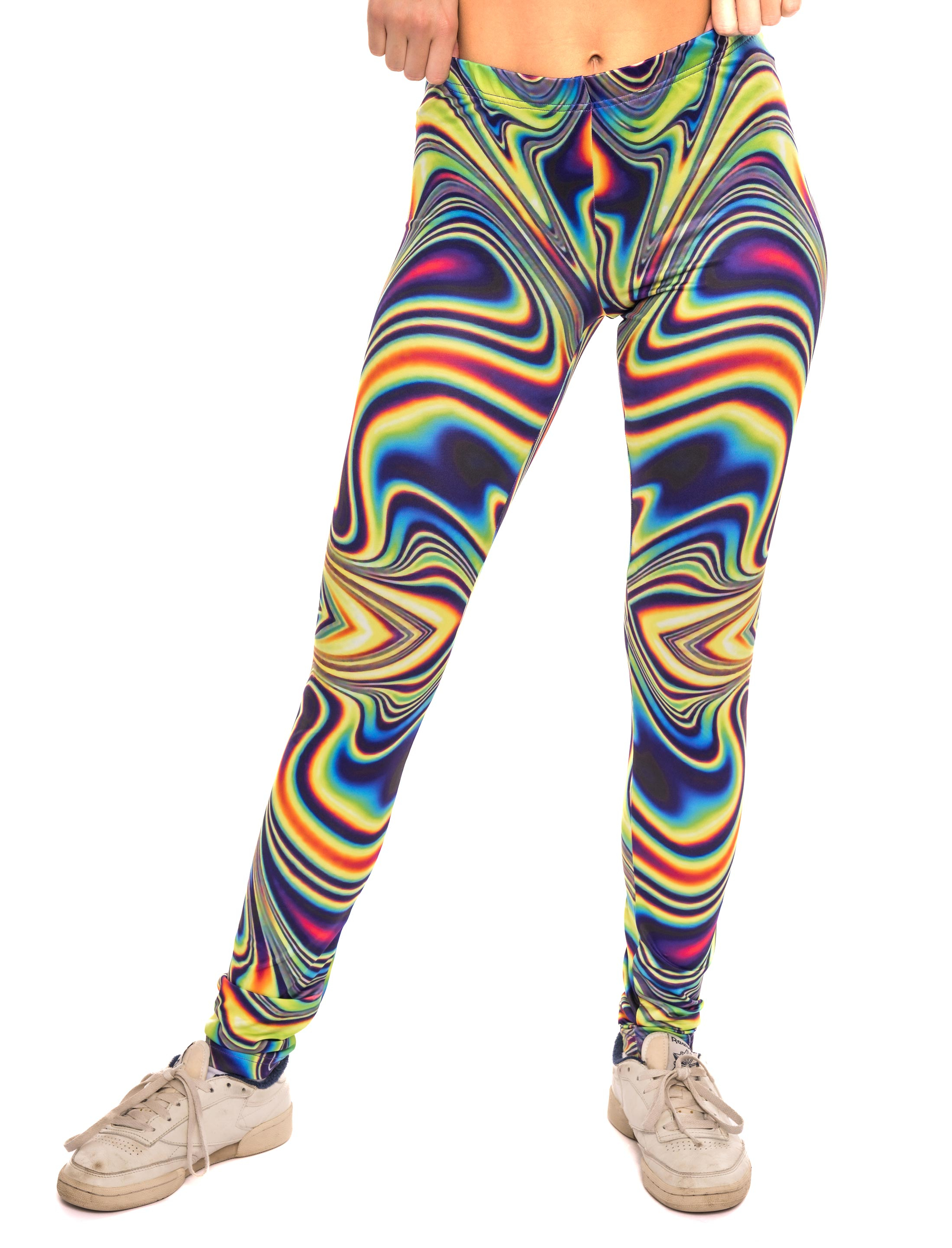 Leggings 70er Damen bunt 2XL/3XL Farbe: bunt