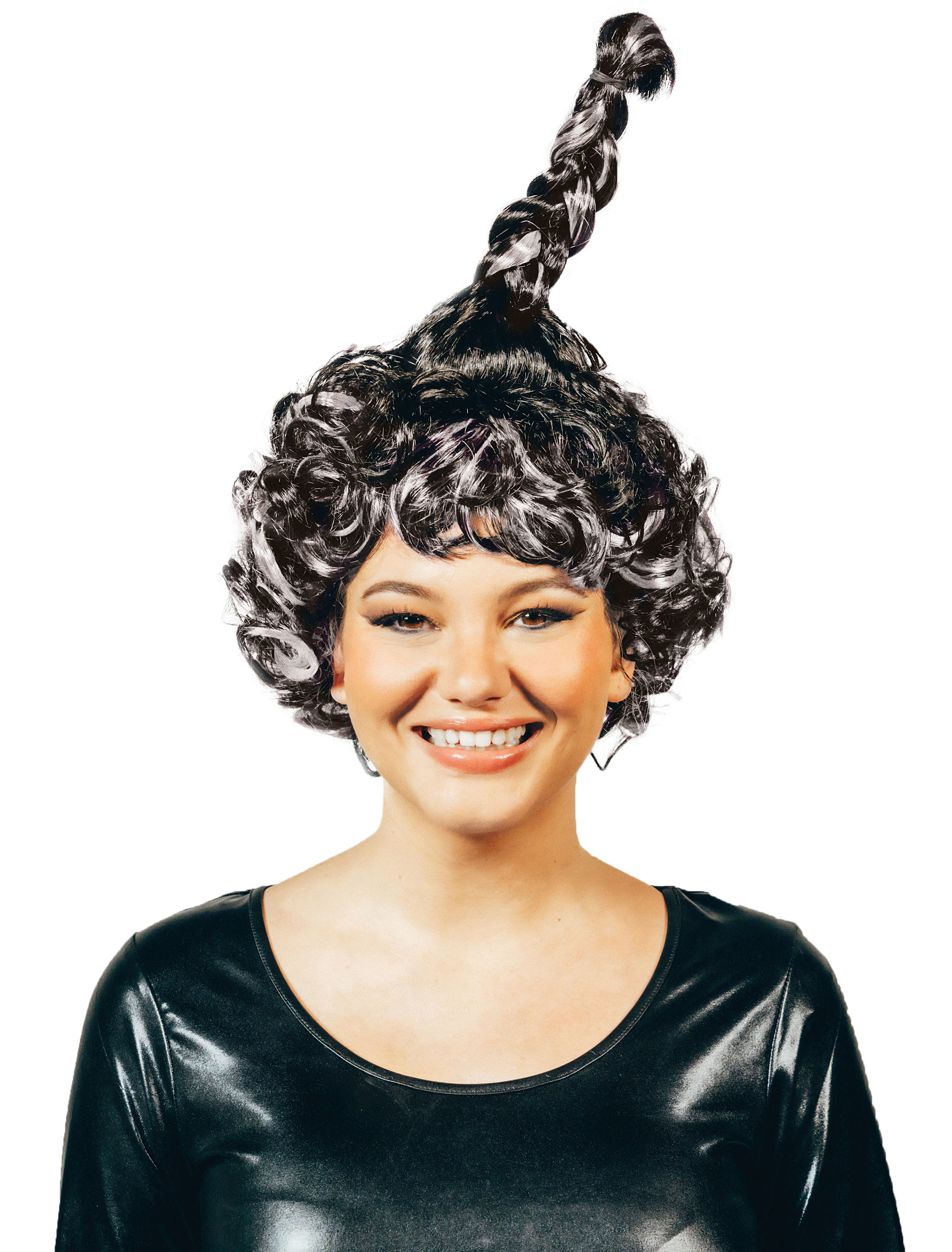 Kostümzubehör Perücke Hexe Marie schwarz/weiß
