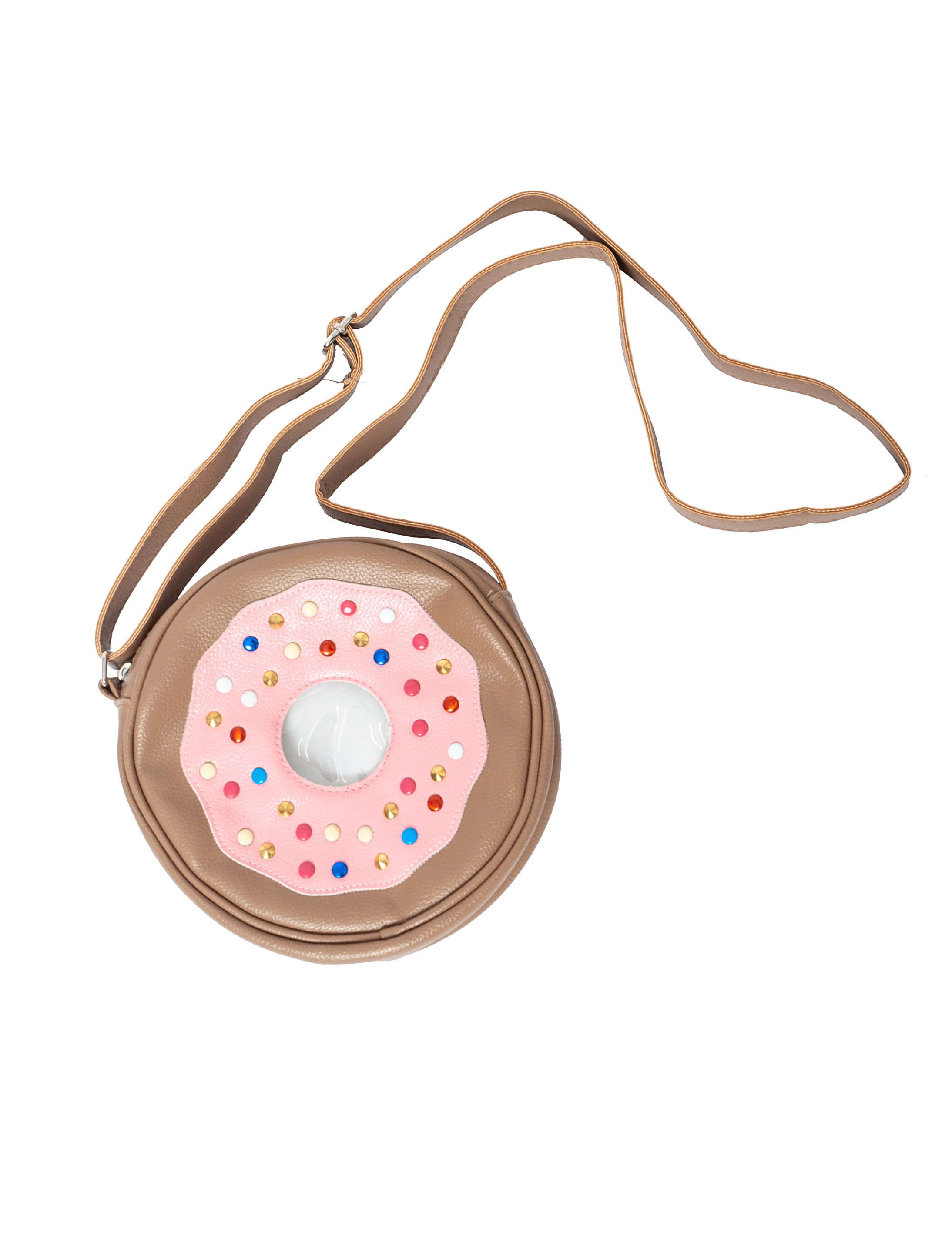Kostümzubehör Tasche Candy Donut rosa/braun