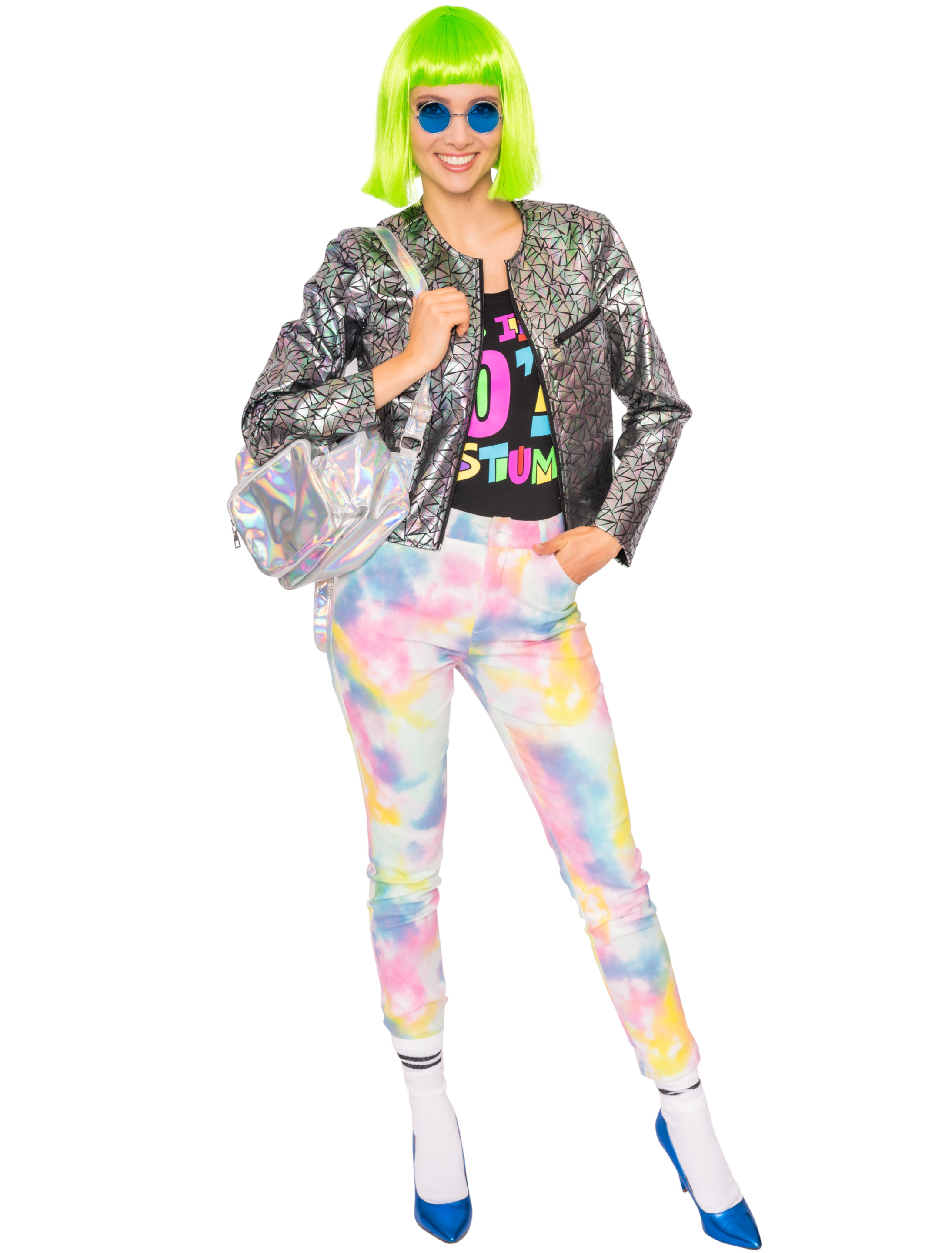 Jacke kurz Damen silber L/XL