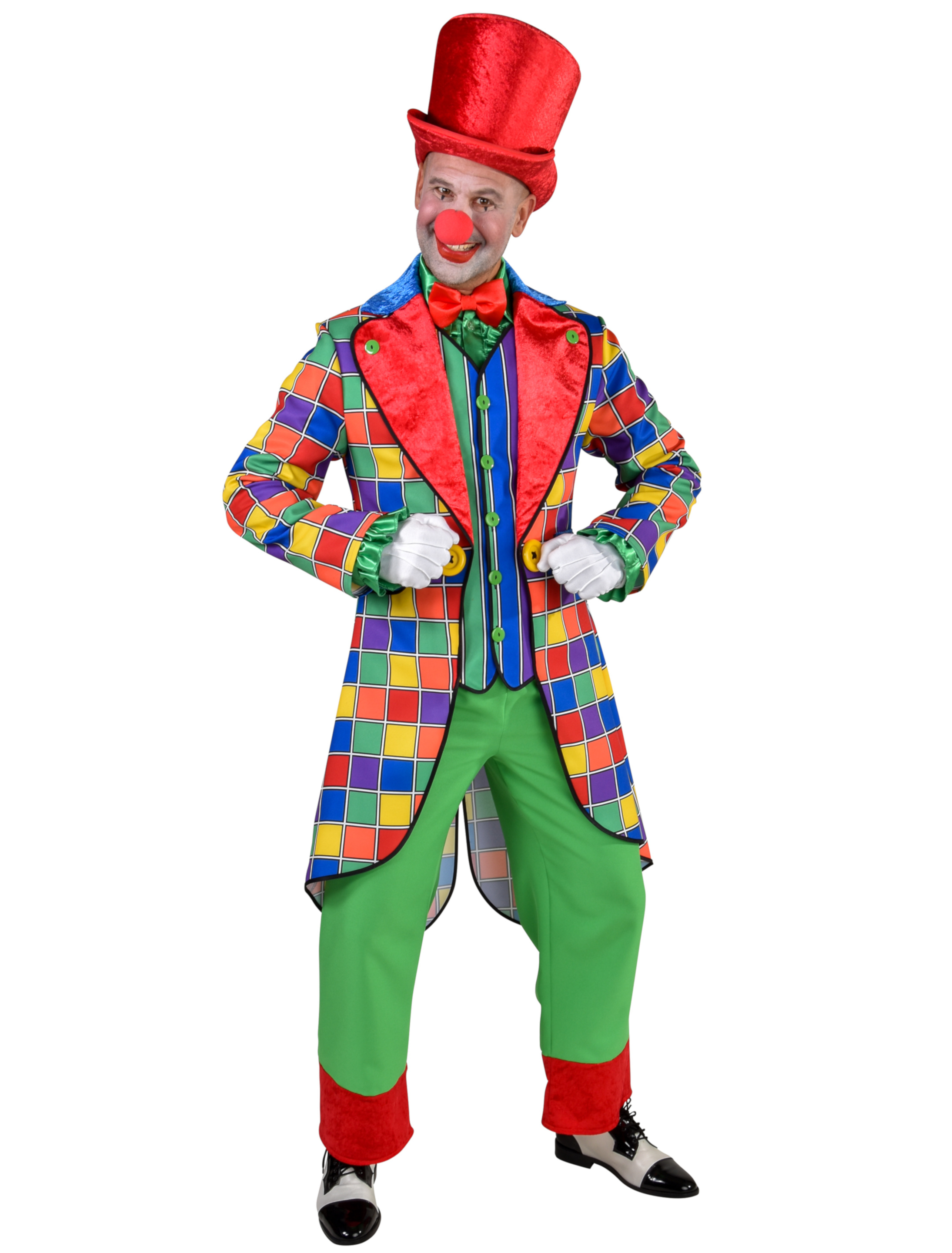 Kostüm Clown Herren 2-tlg. bunt M Farbe: bunt