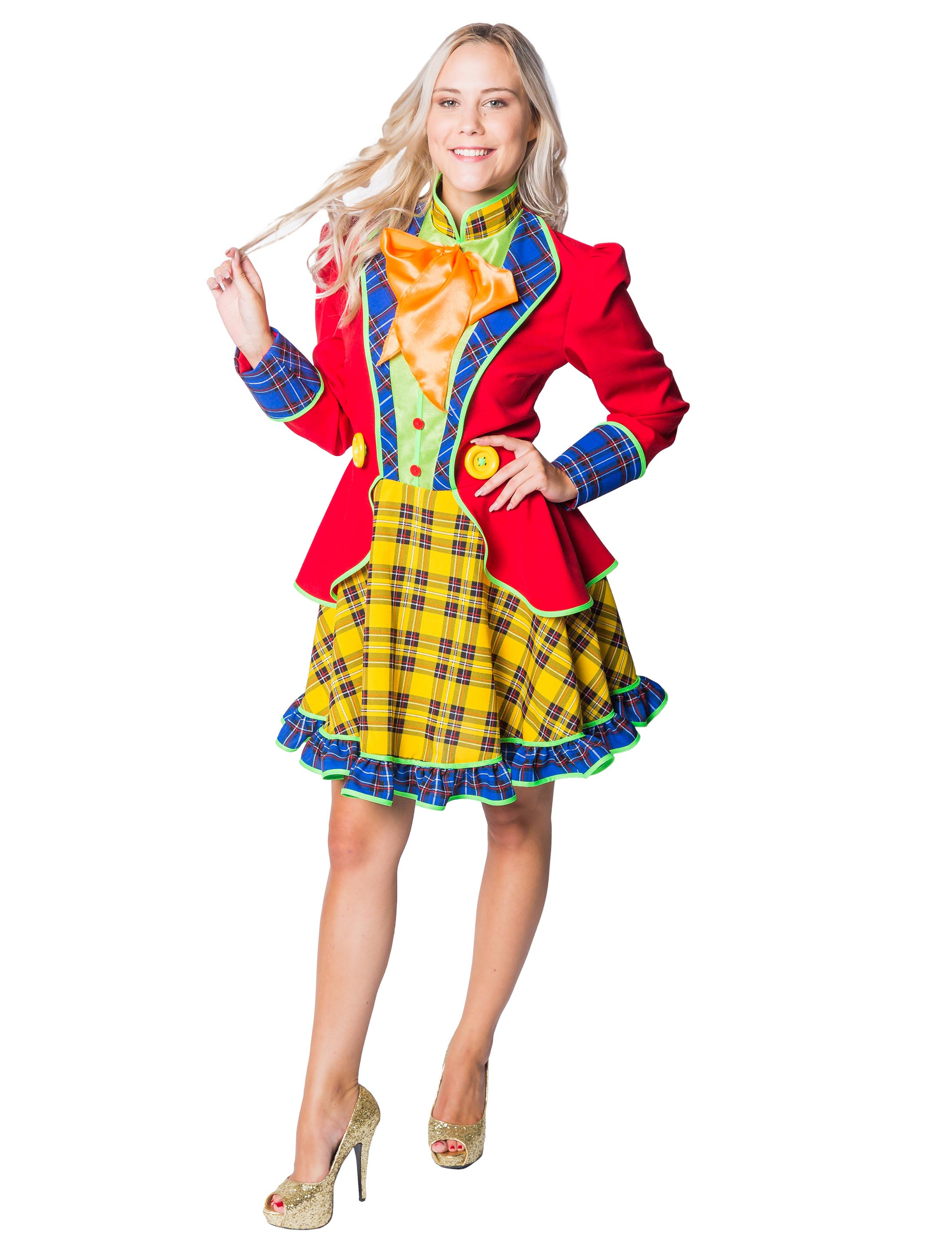 Kleid Clown Pepe Damen bunt XL Farbe: bunt